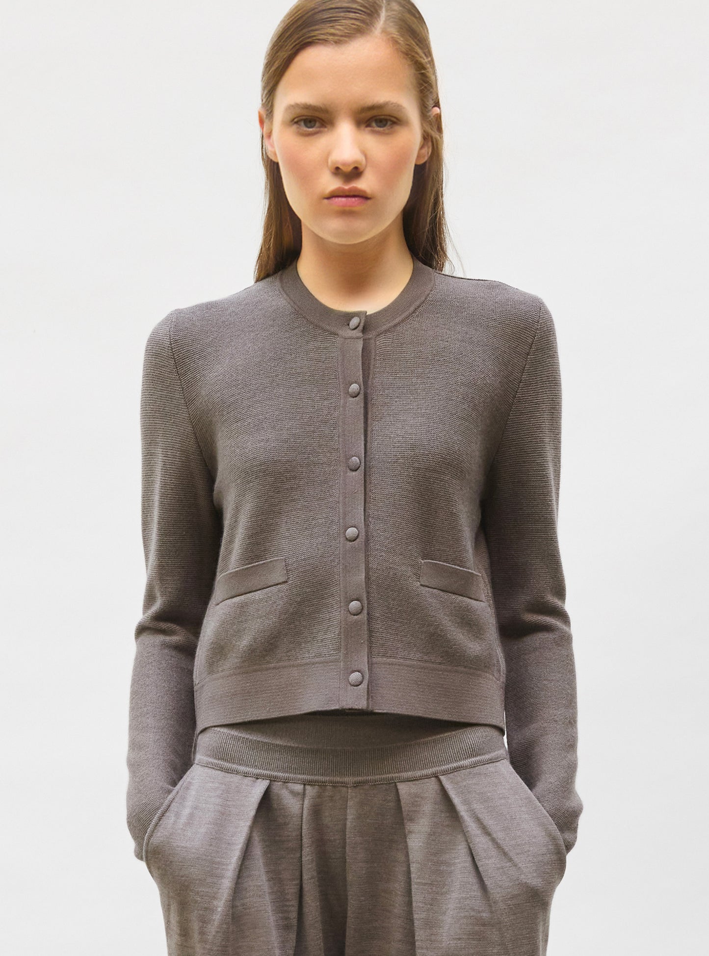 cardigan maille point mousse