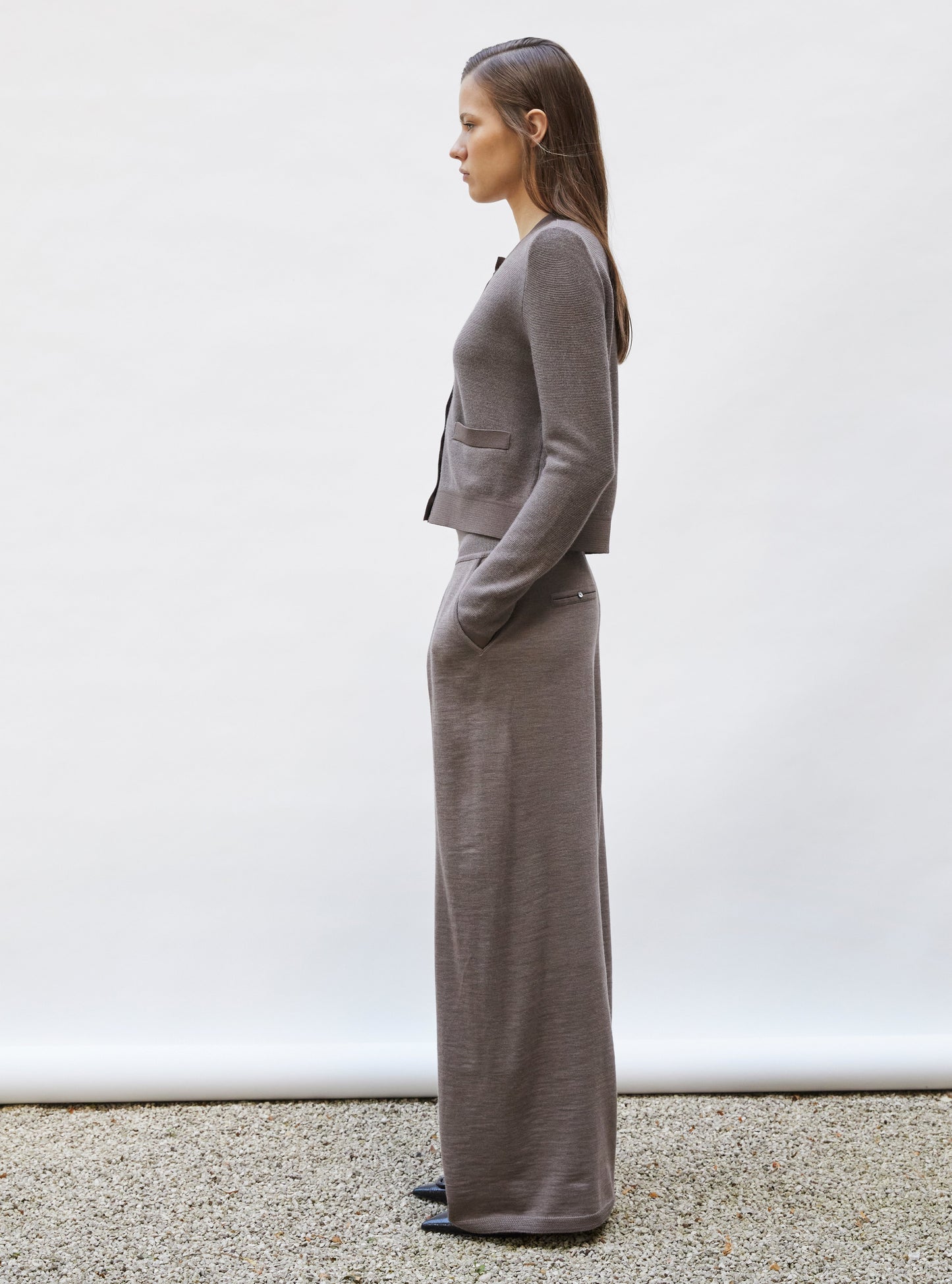 cardigan maille point mousse