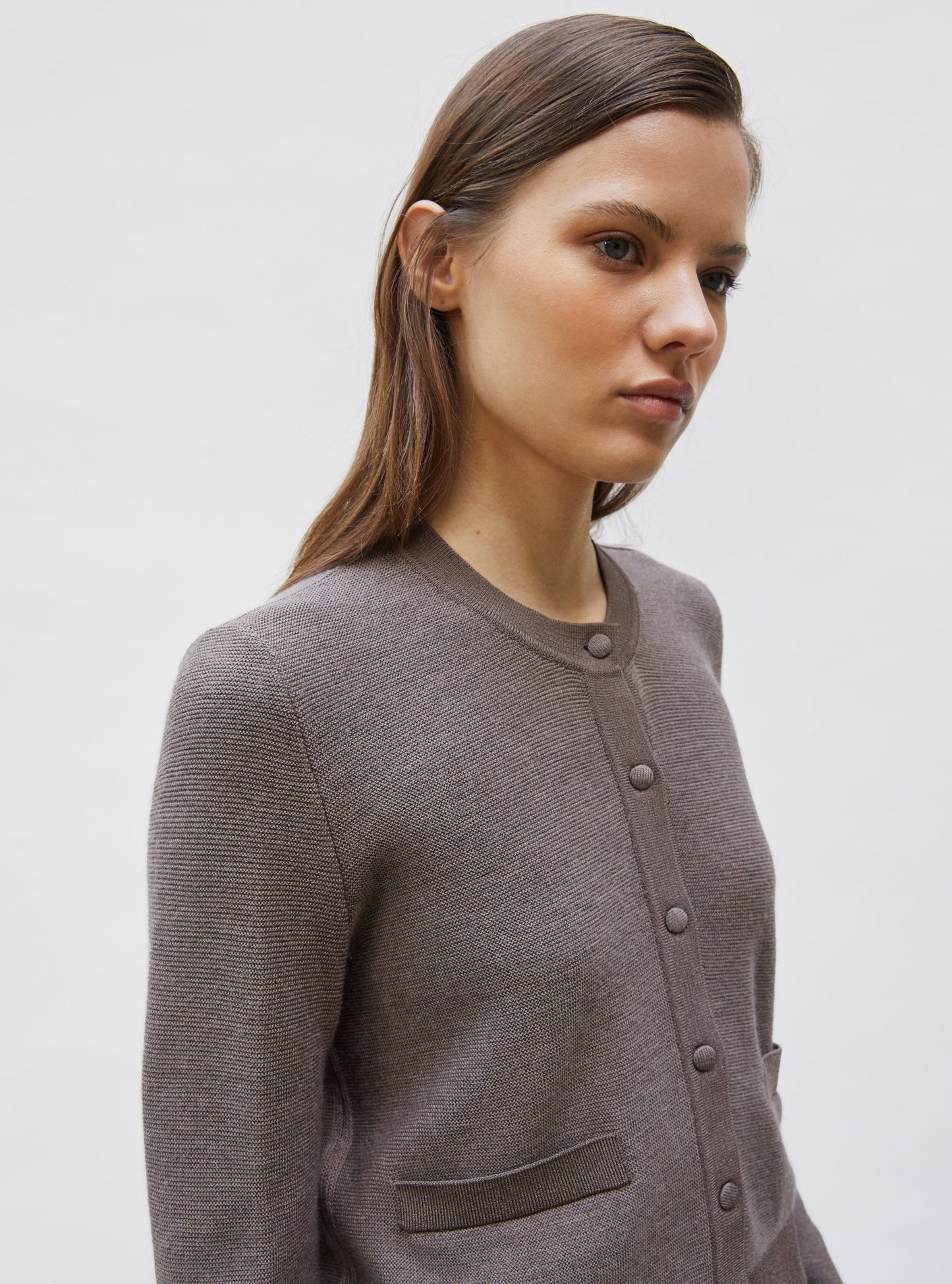 cardigan maille point mousse