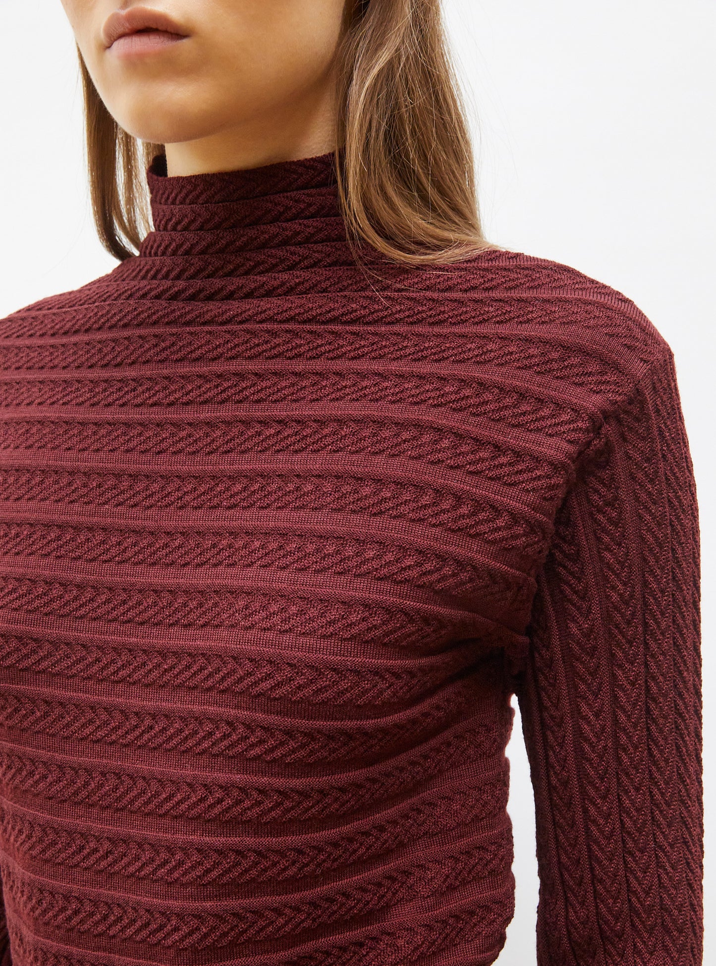 robe longue maille plissée