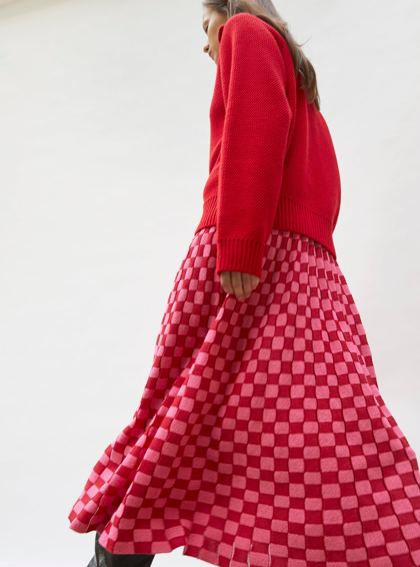 jupe délicate maille ondulée