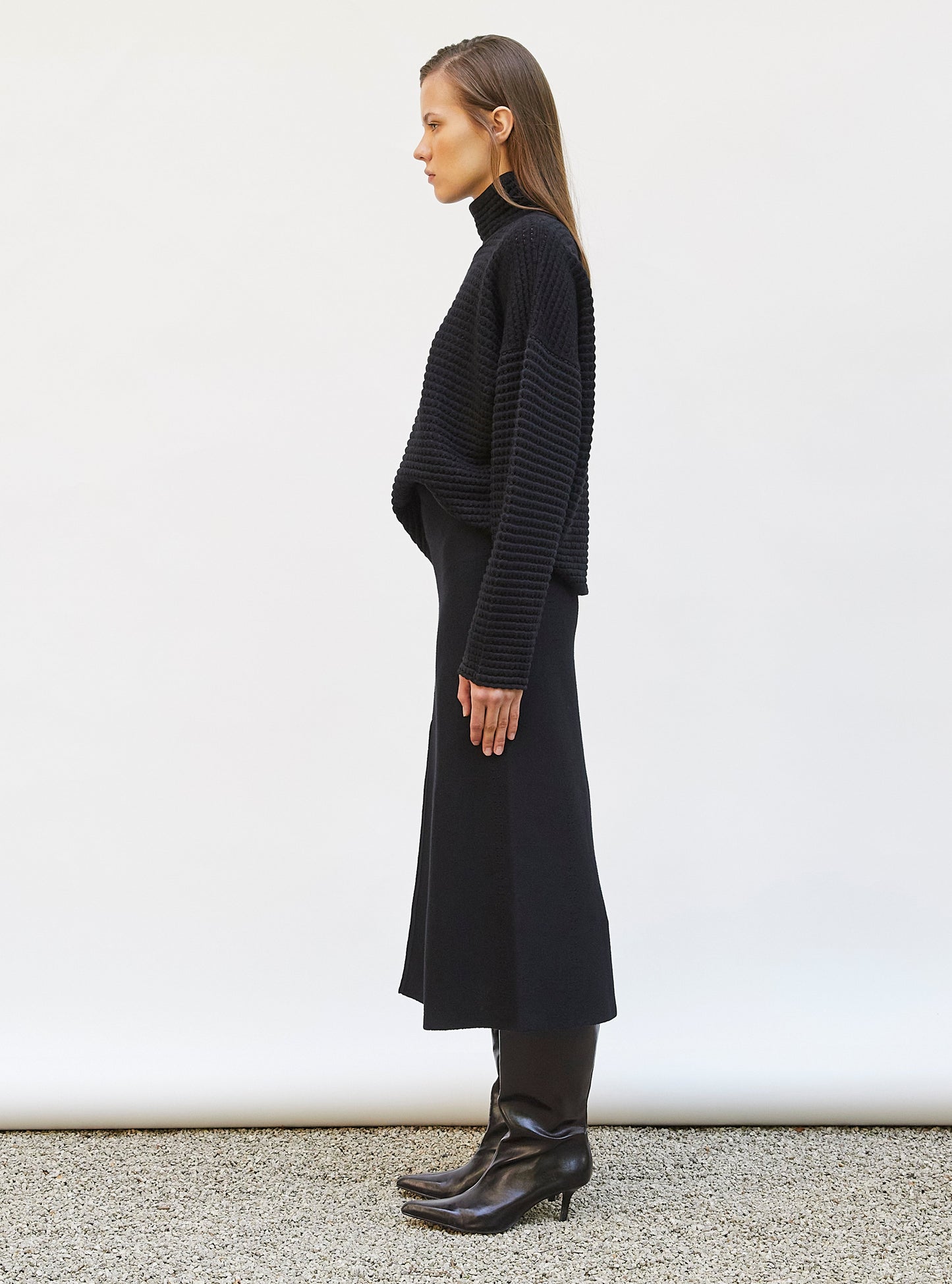 pull maille résille de laine