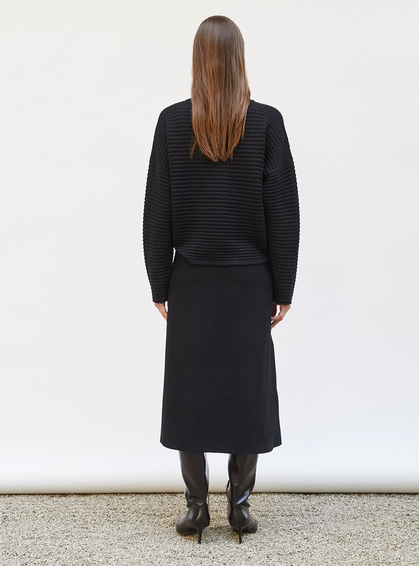 pull maille résille de laine