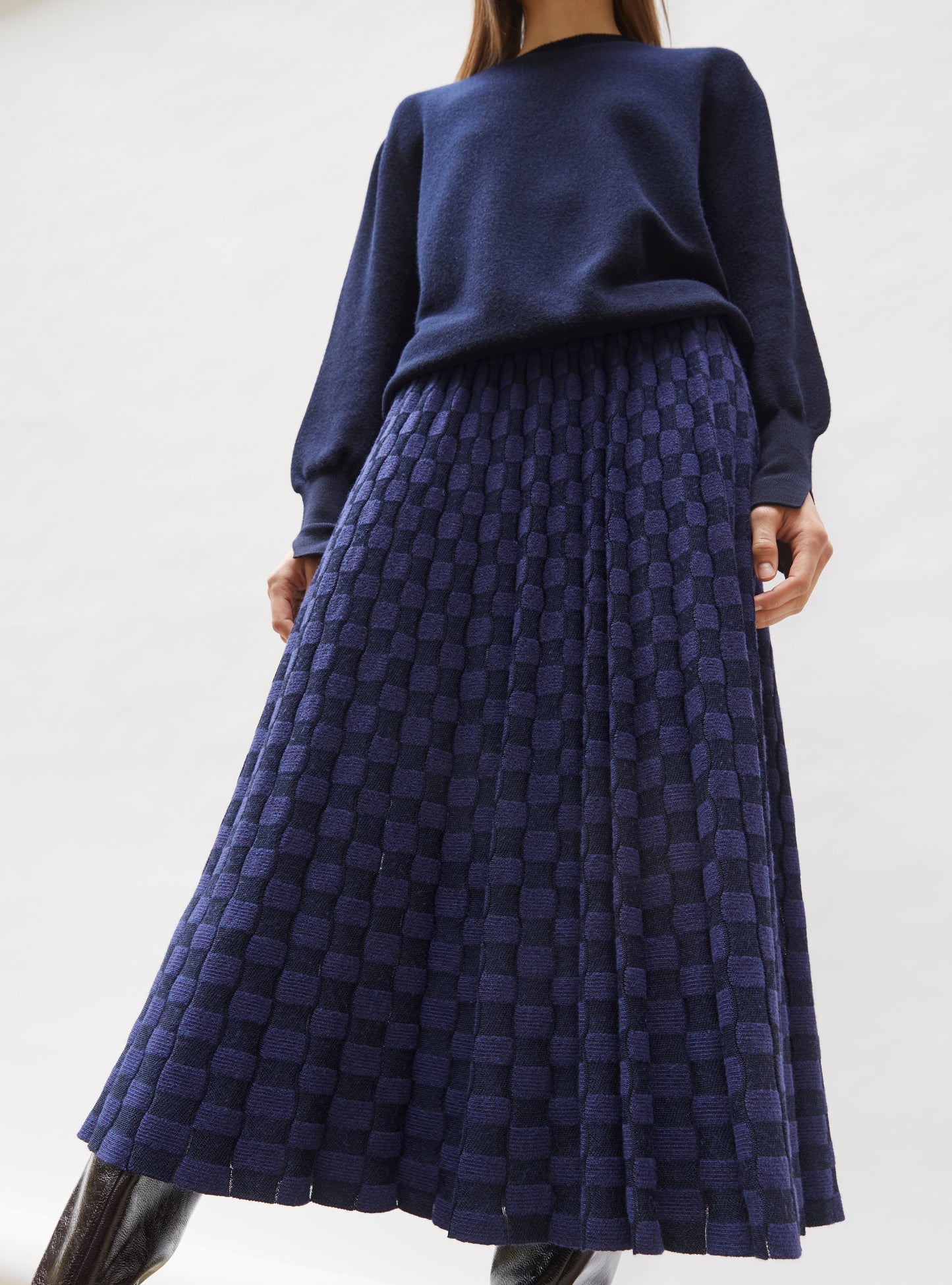 jupe délicate maille ondulée