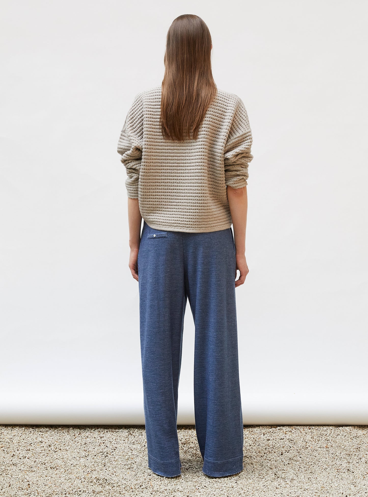 pull maille résille de laine