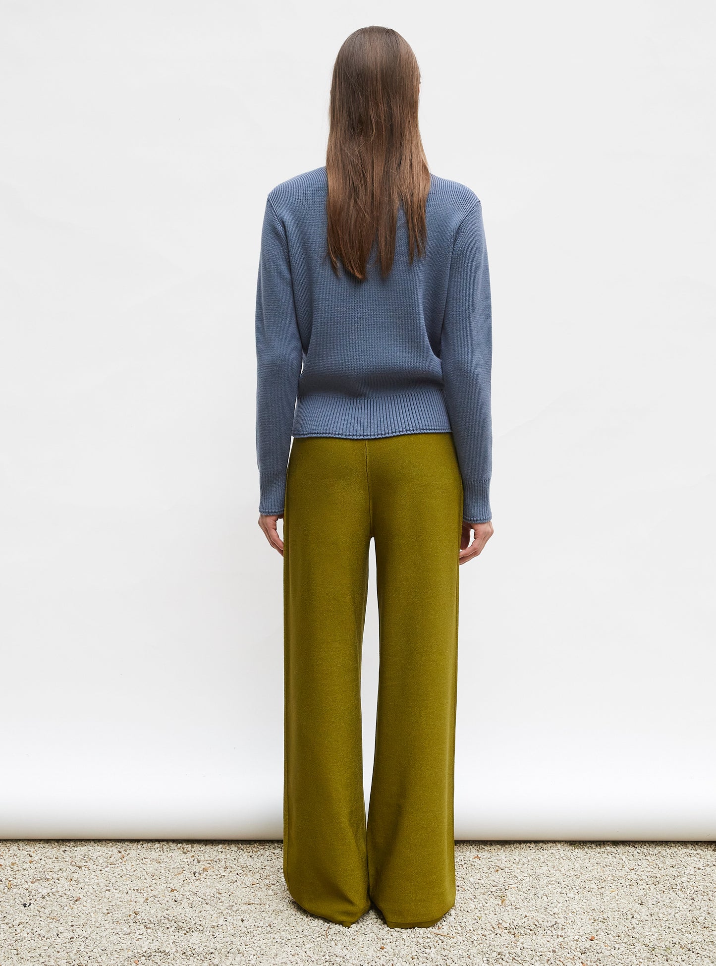 pull col v maille pleine