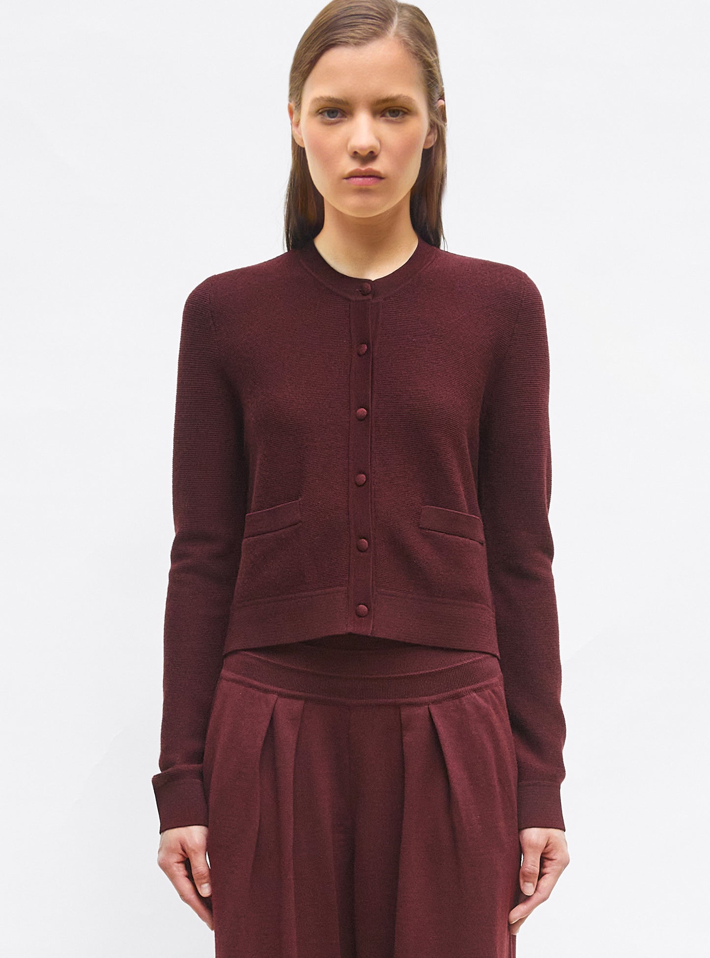 cardigan maille point mousse