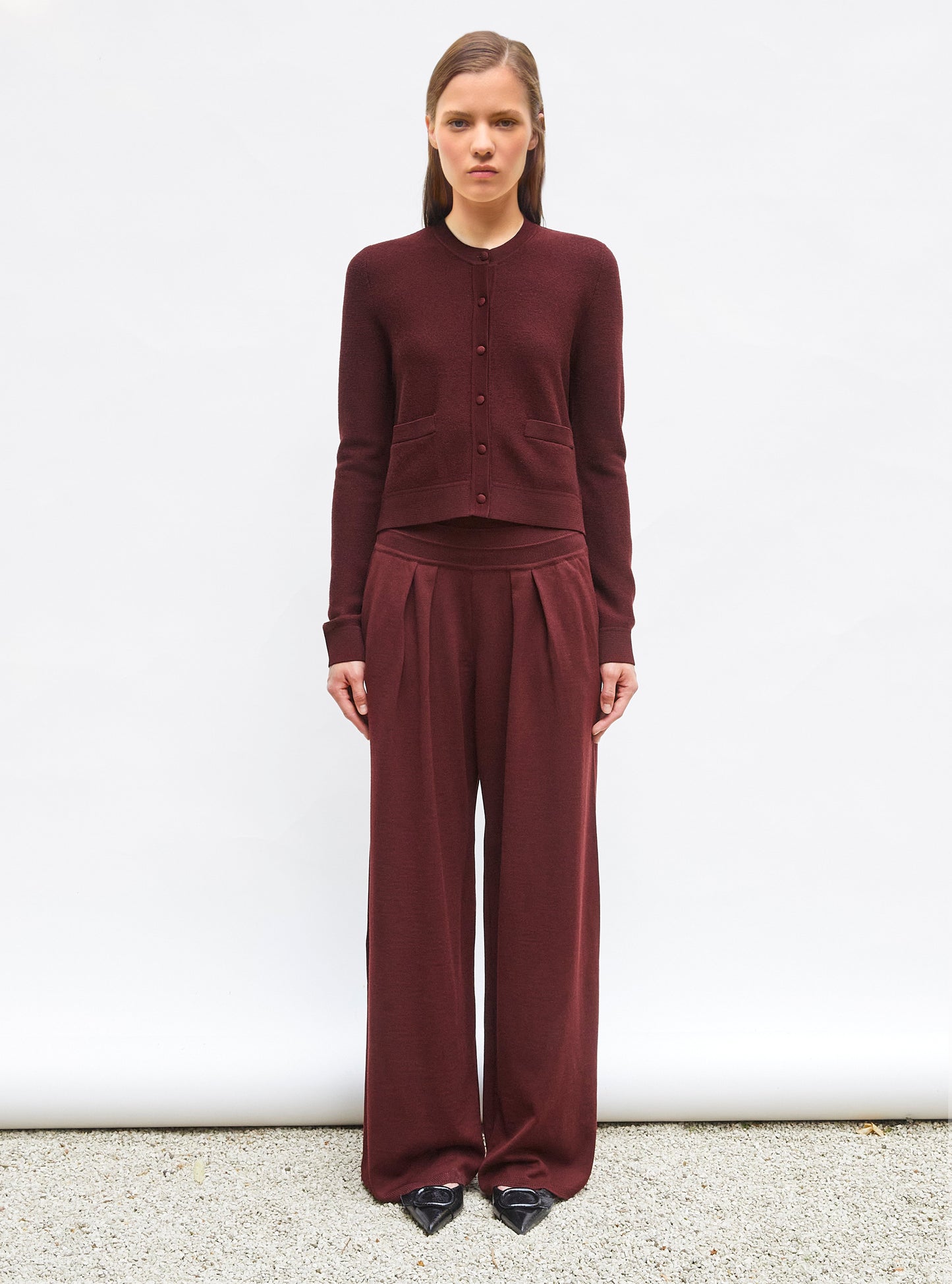 cardigan maille point mousse