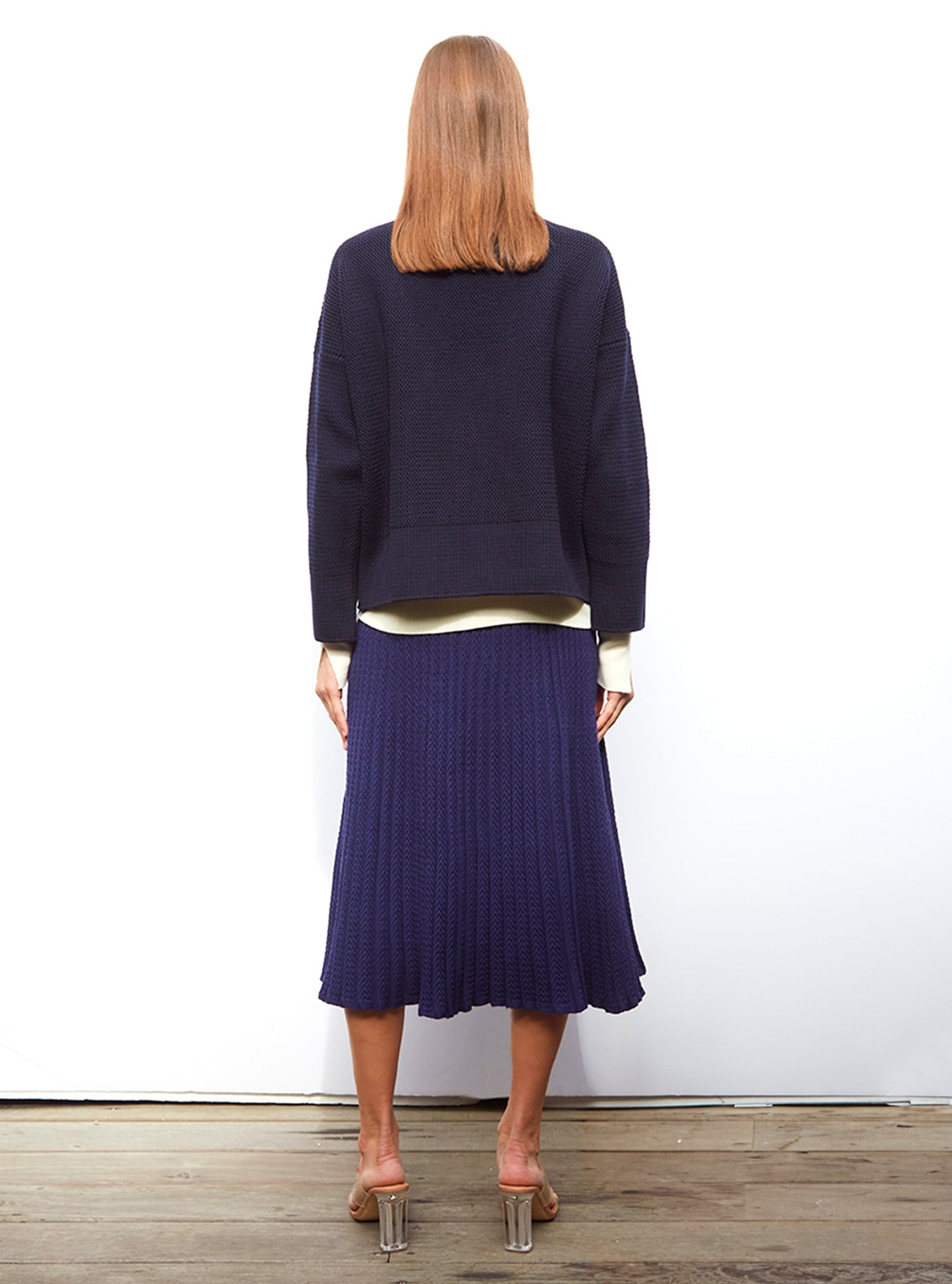 grand cardigan en maille ondulée