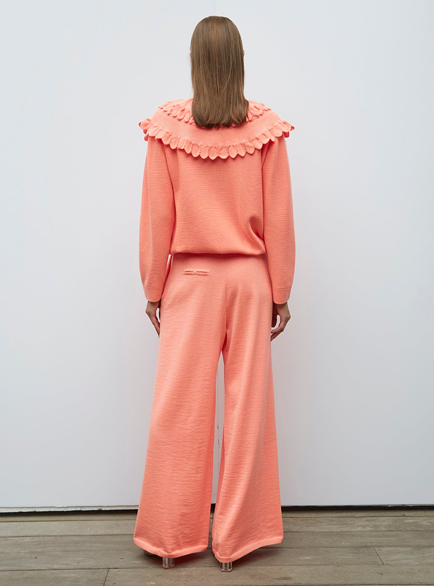 blouse en maille à maxi col