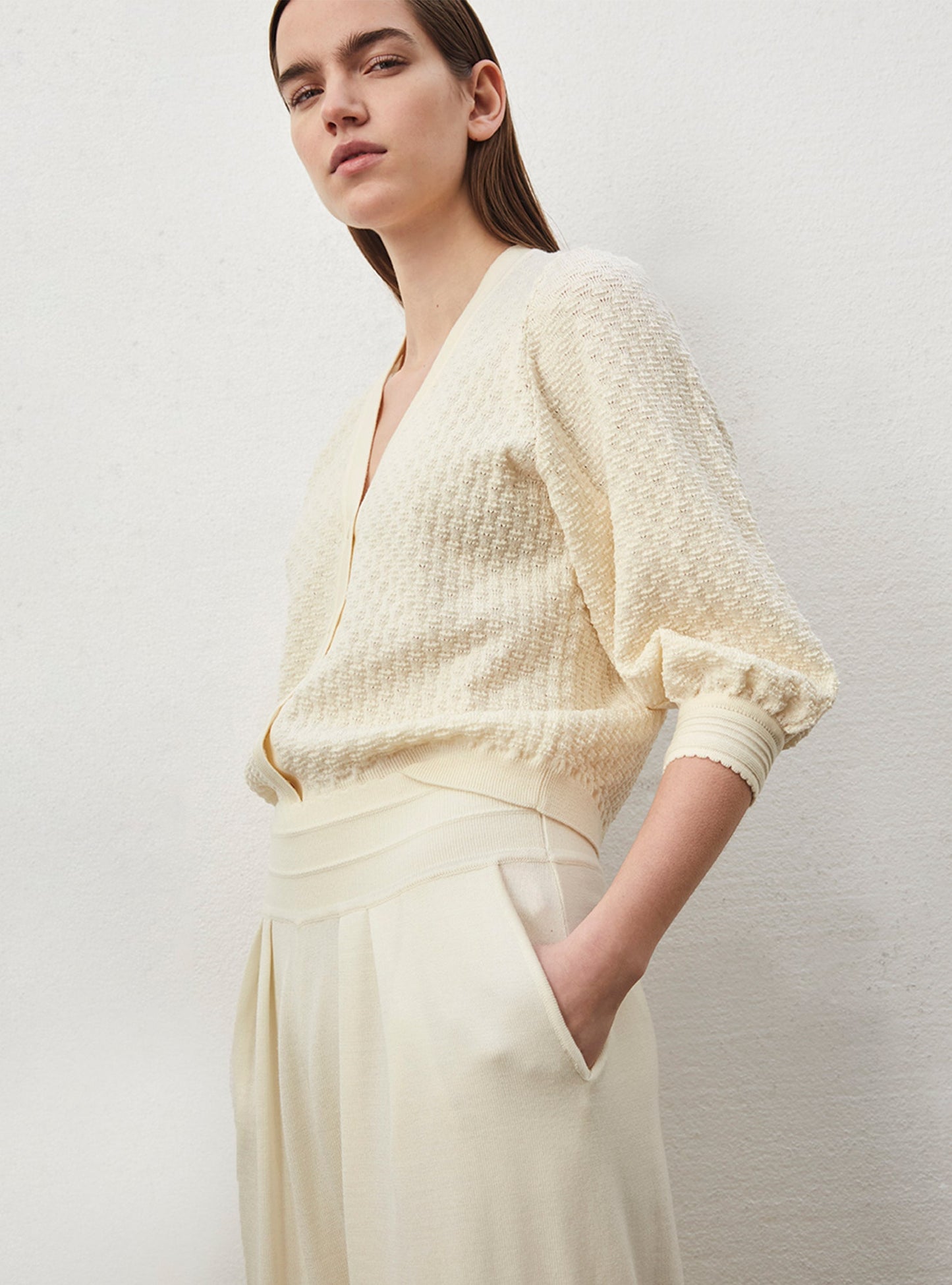 top en maille couture stretch