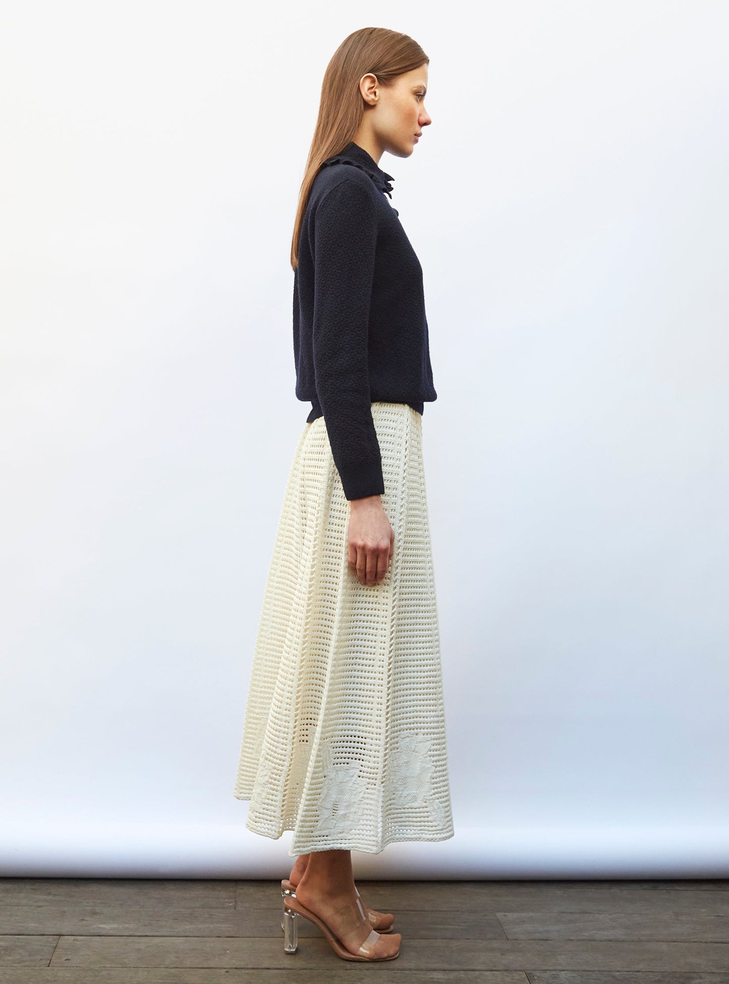polo couture en maille damier