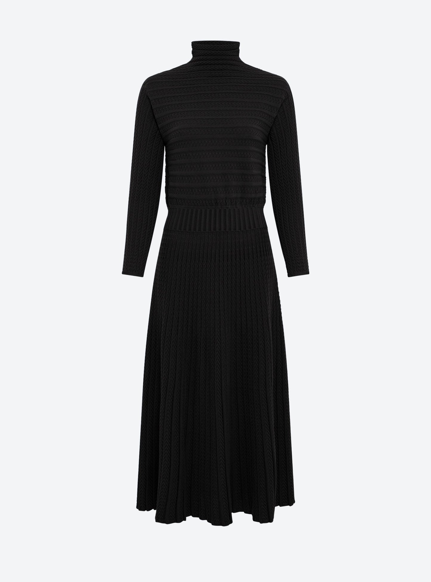 robe longue maille plissée
