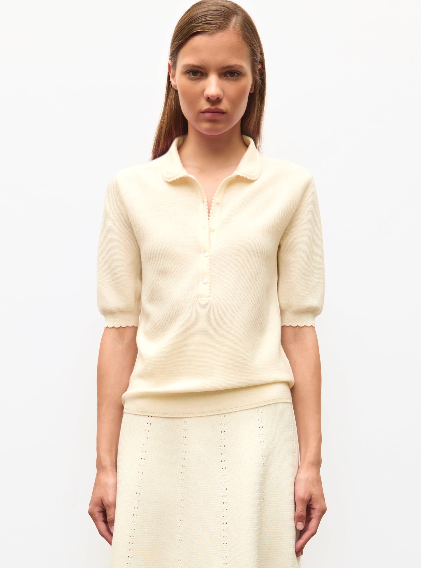 polo maille point mousse