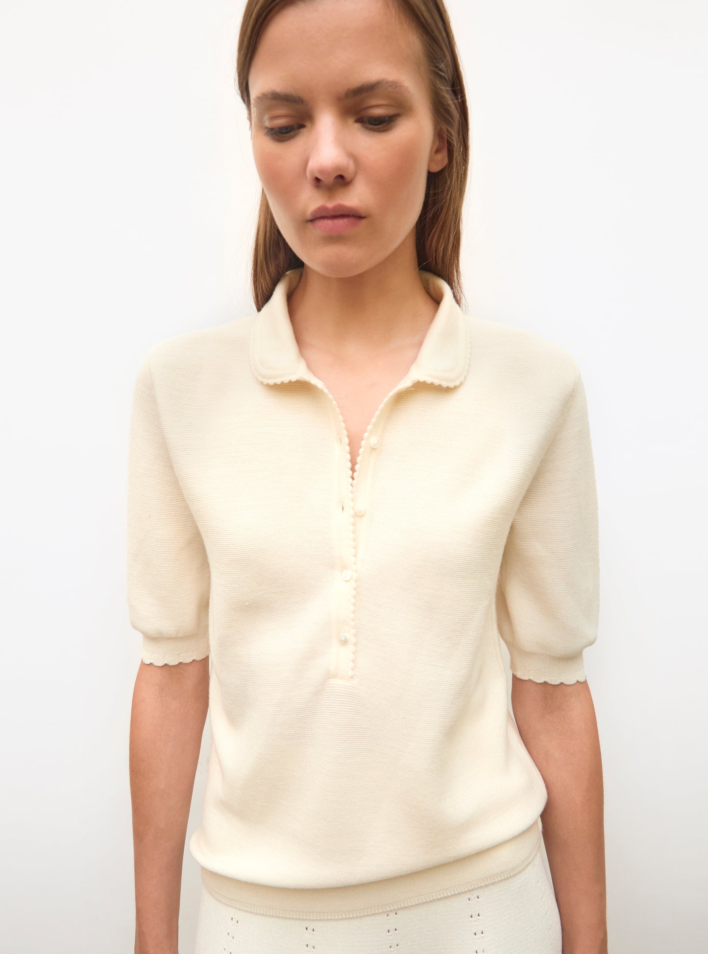 polo maille point mousse