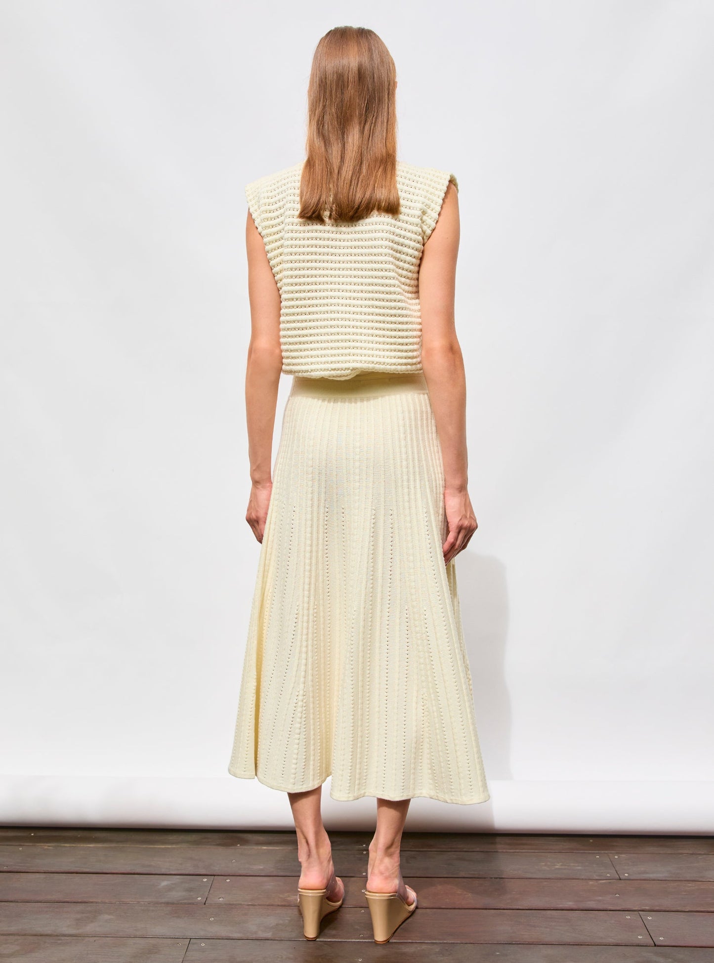 jupe longue maille bijou