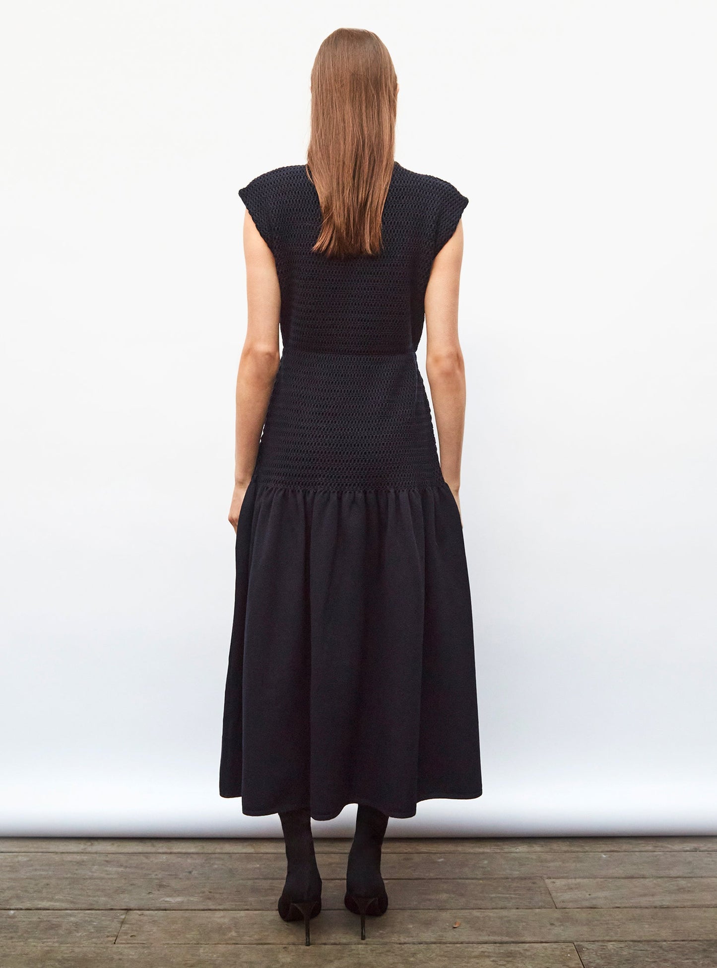 robe longue maille smockée