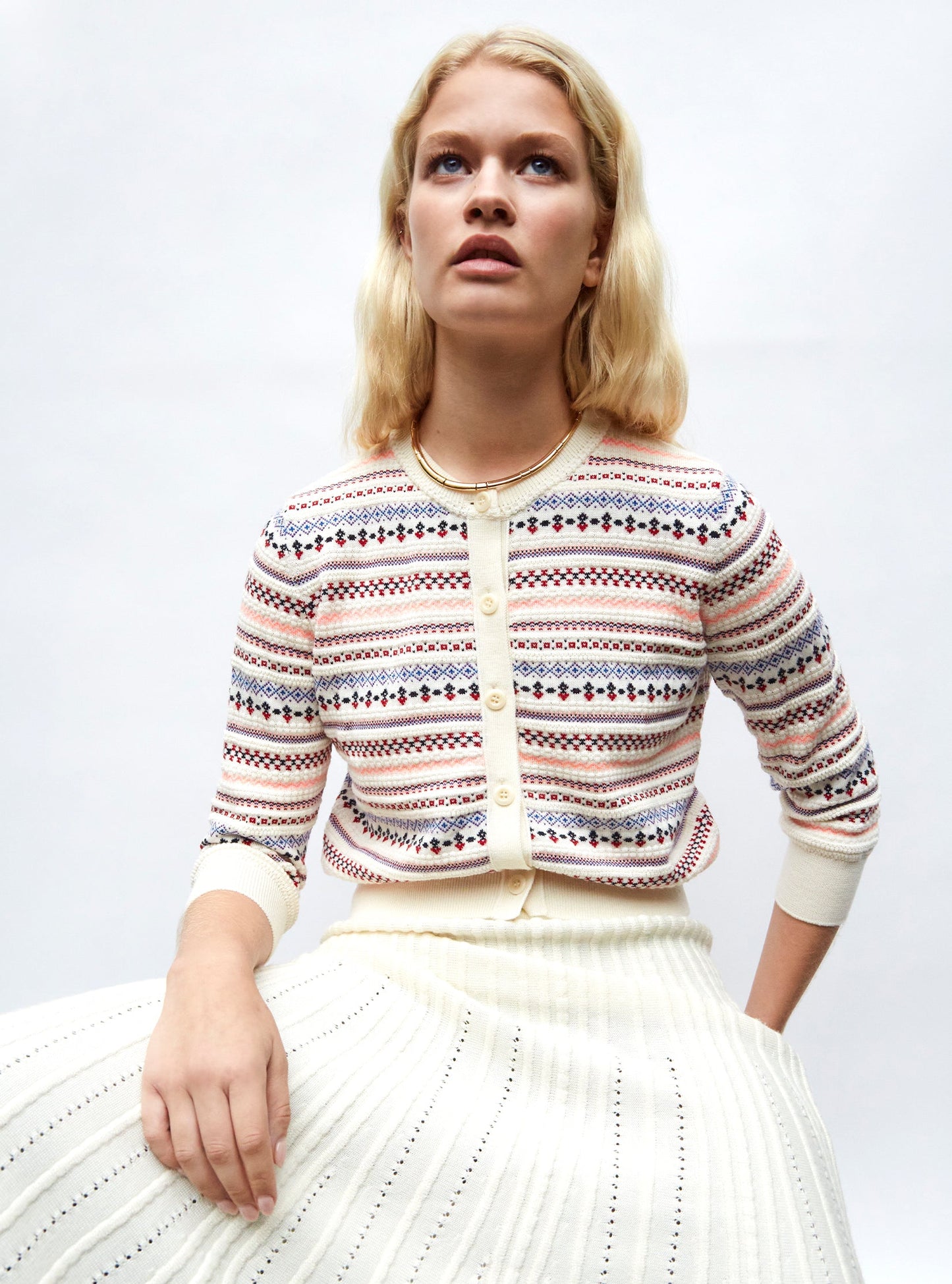 cardigan maille jacquard fair isle