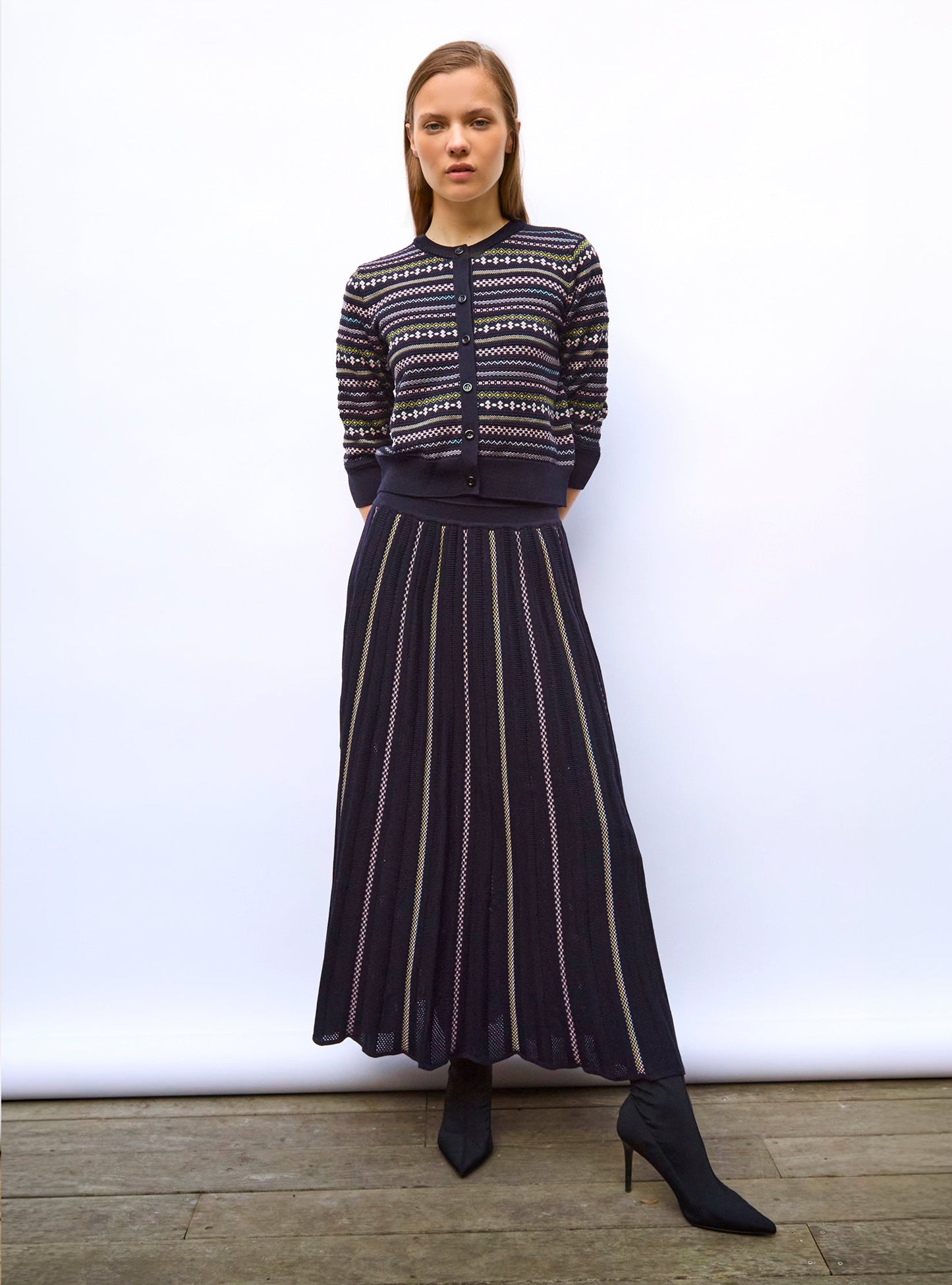 cardigan maille jacquard fair isle