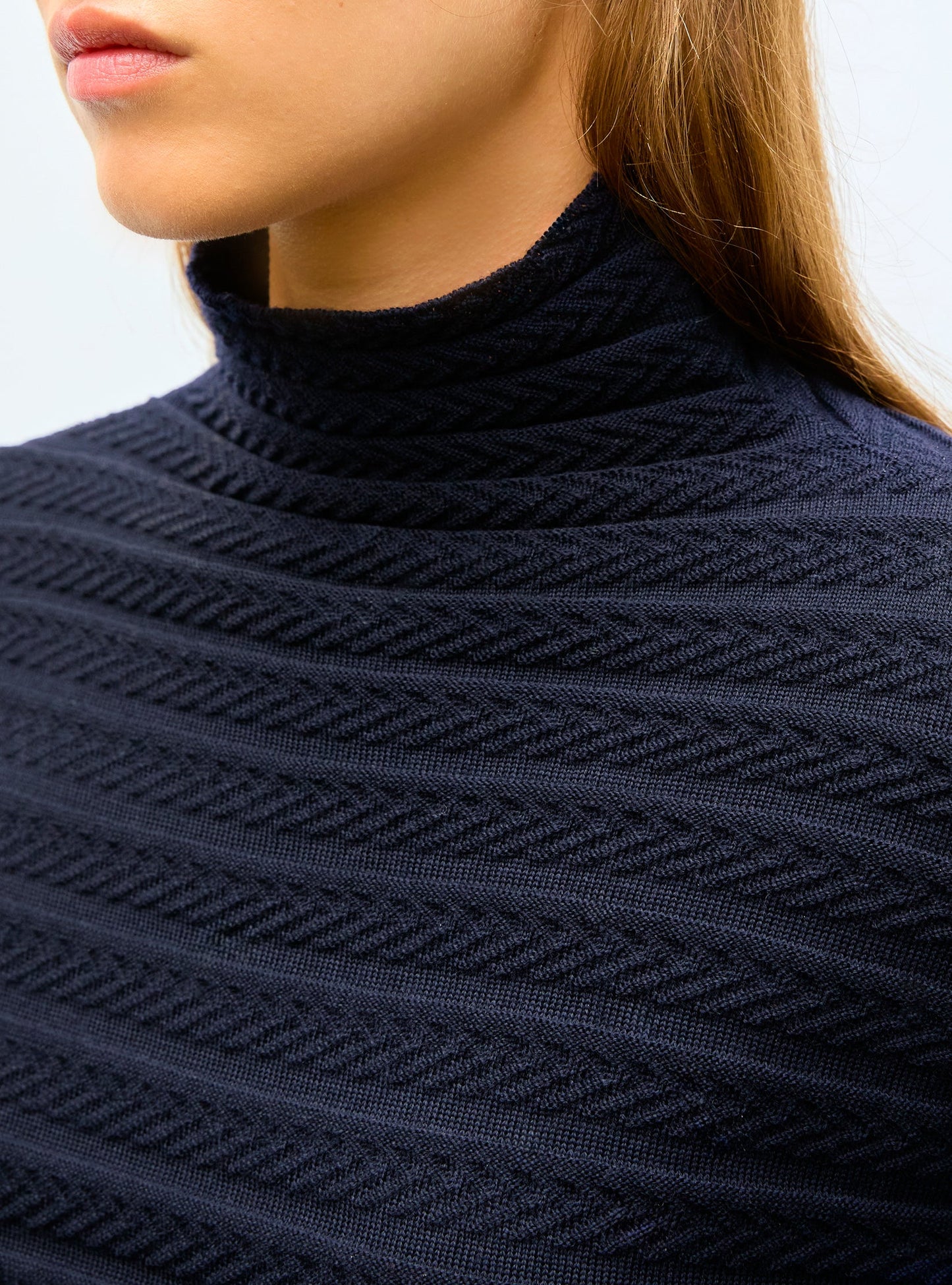 robe longue maille plissée