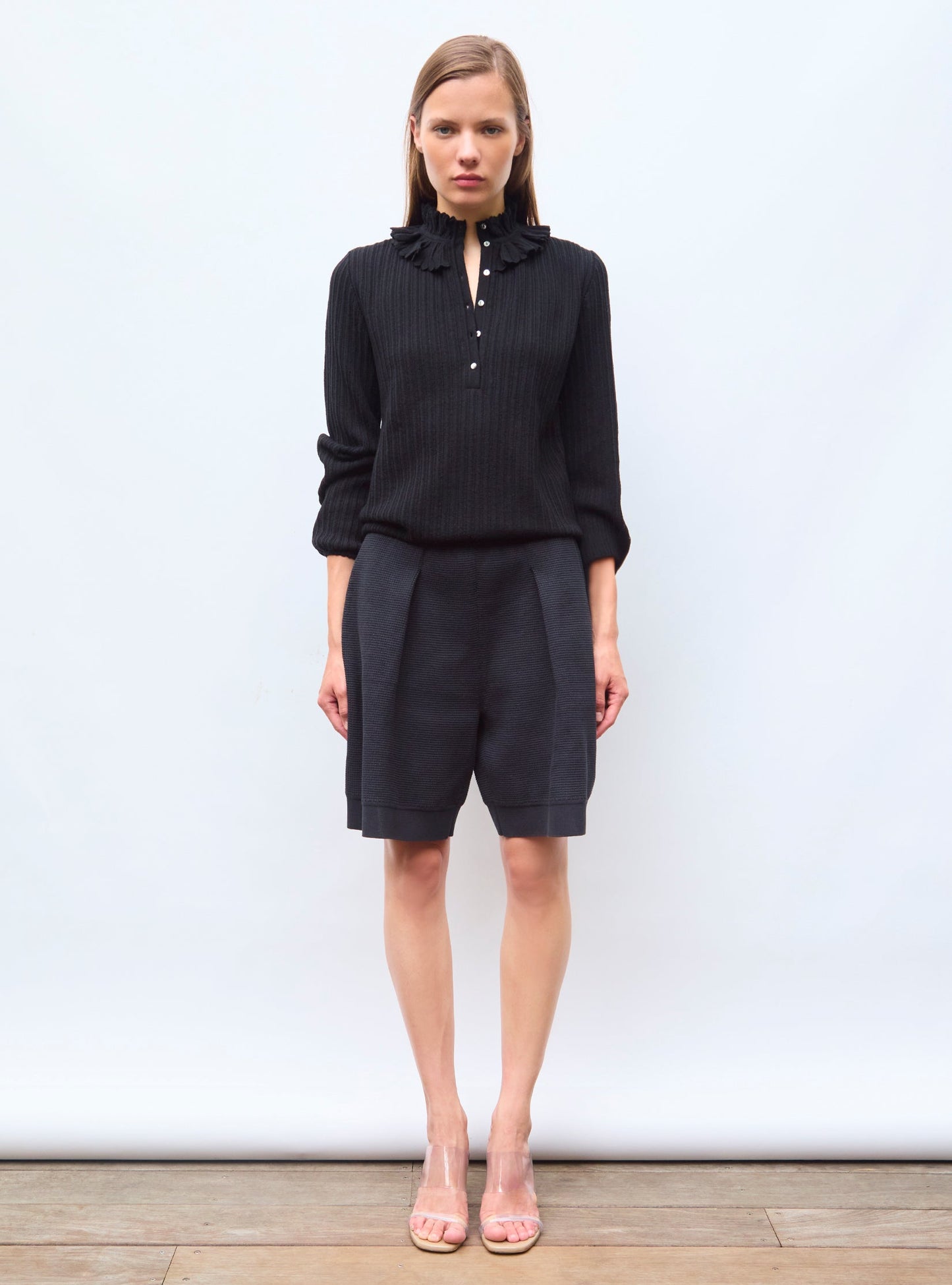 blouse maille mini-chevrons