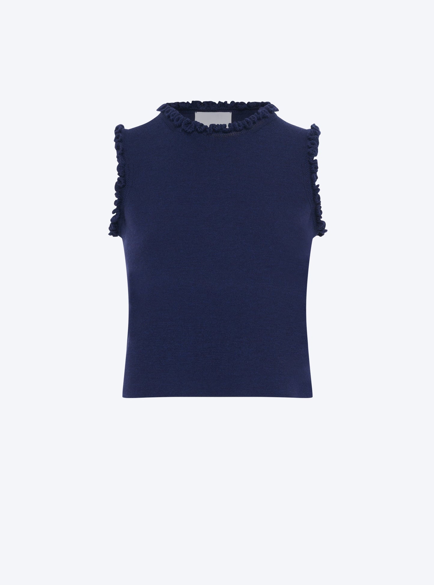 top maille à mini volants