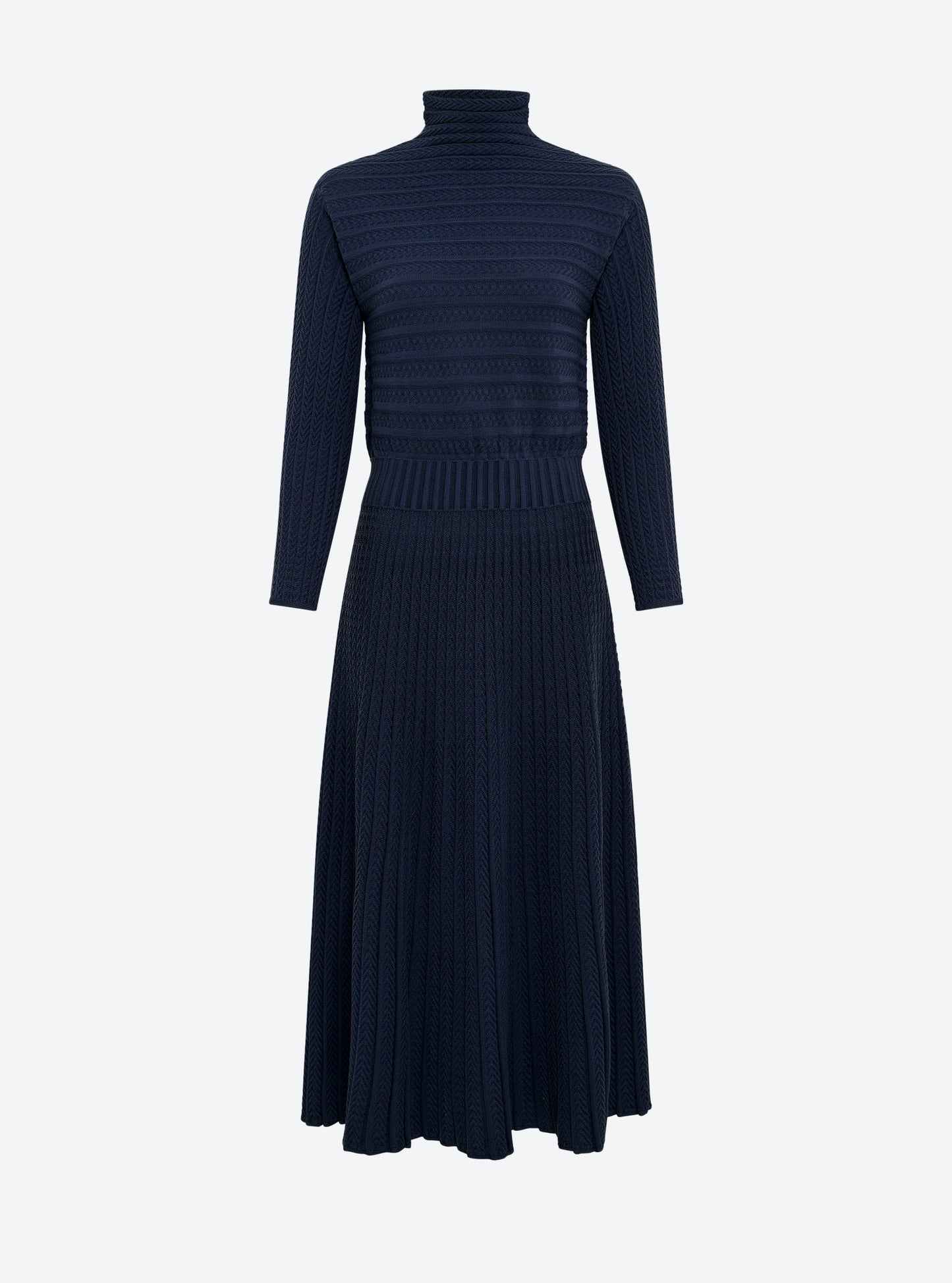robe longue maille plissée