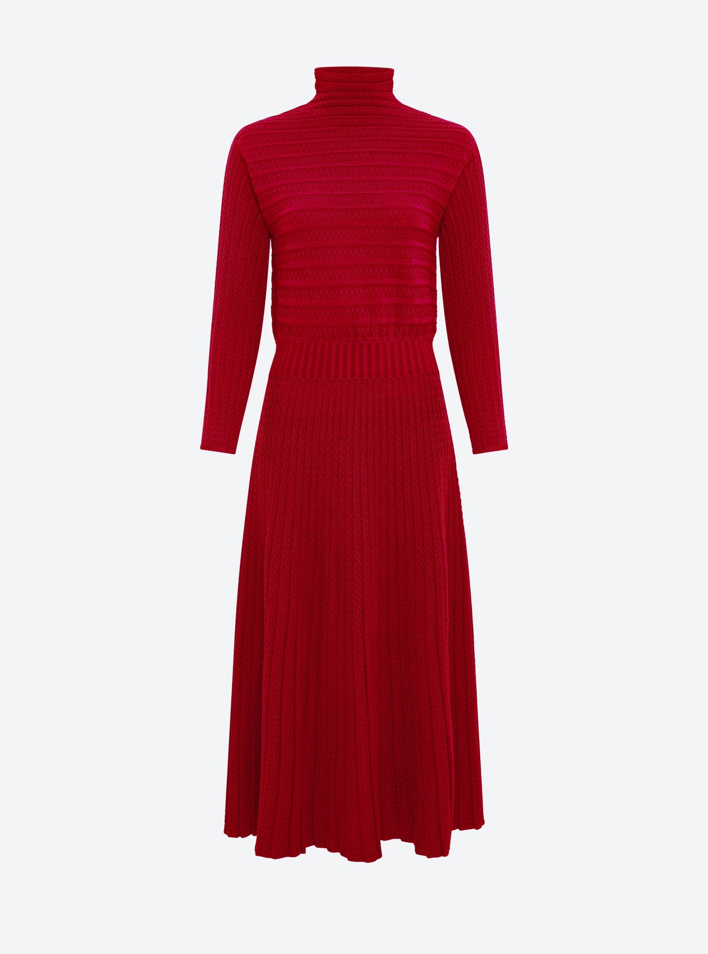 robe longue maille plissée