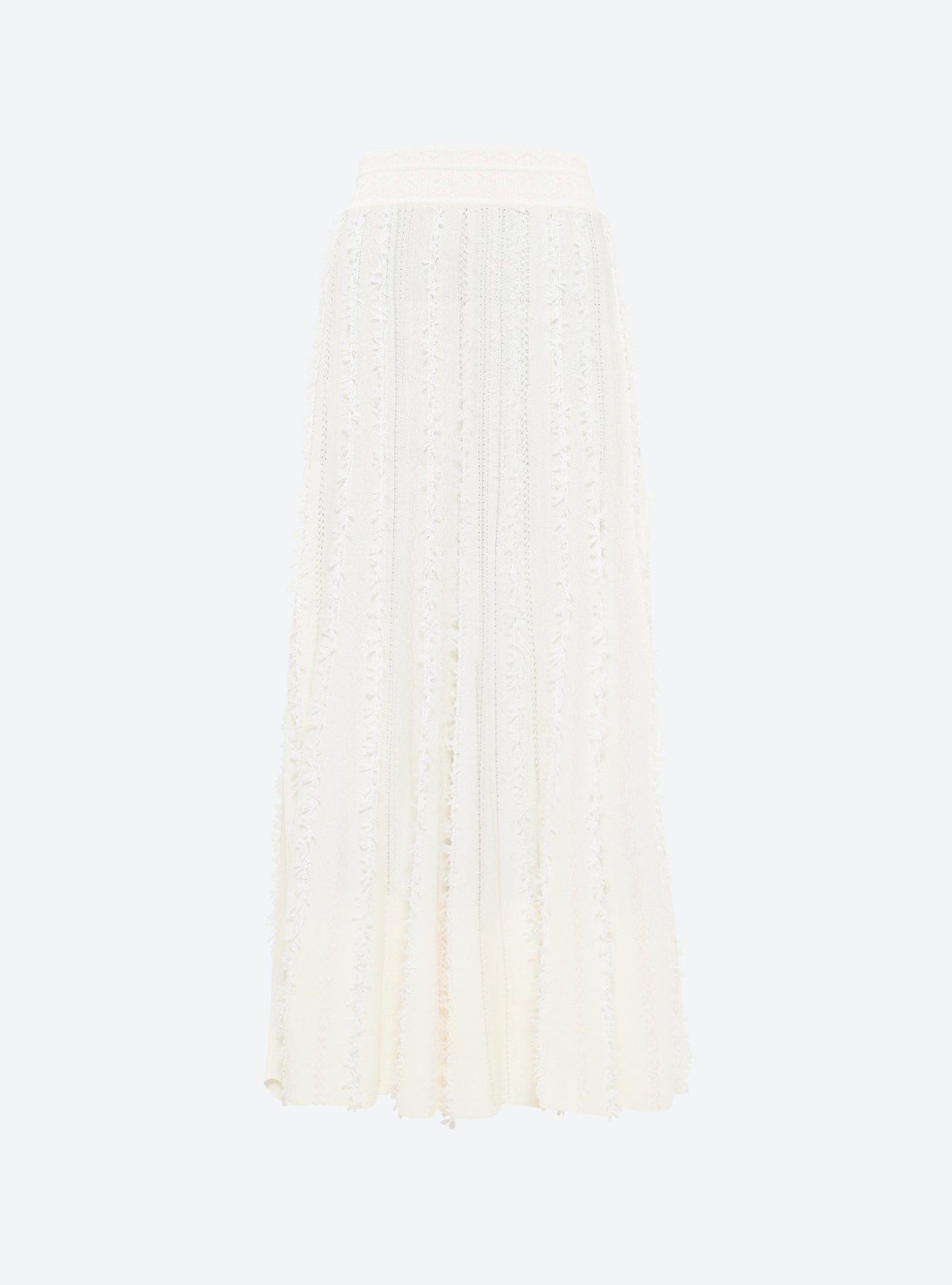 jupe longue maille plumetis
