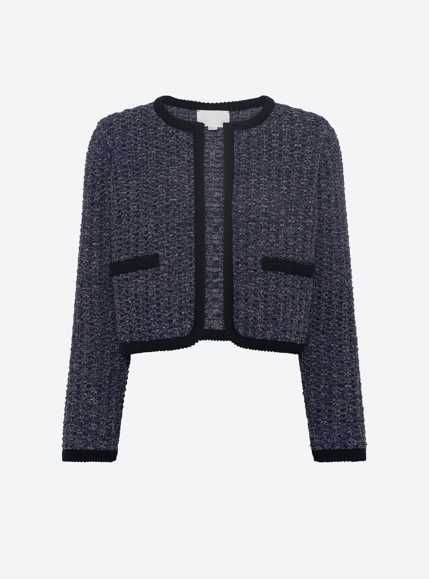 veste courte maille tweedée