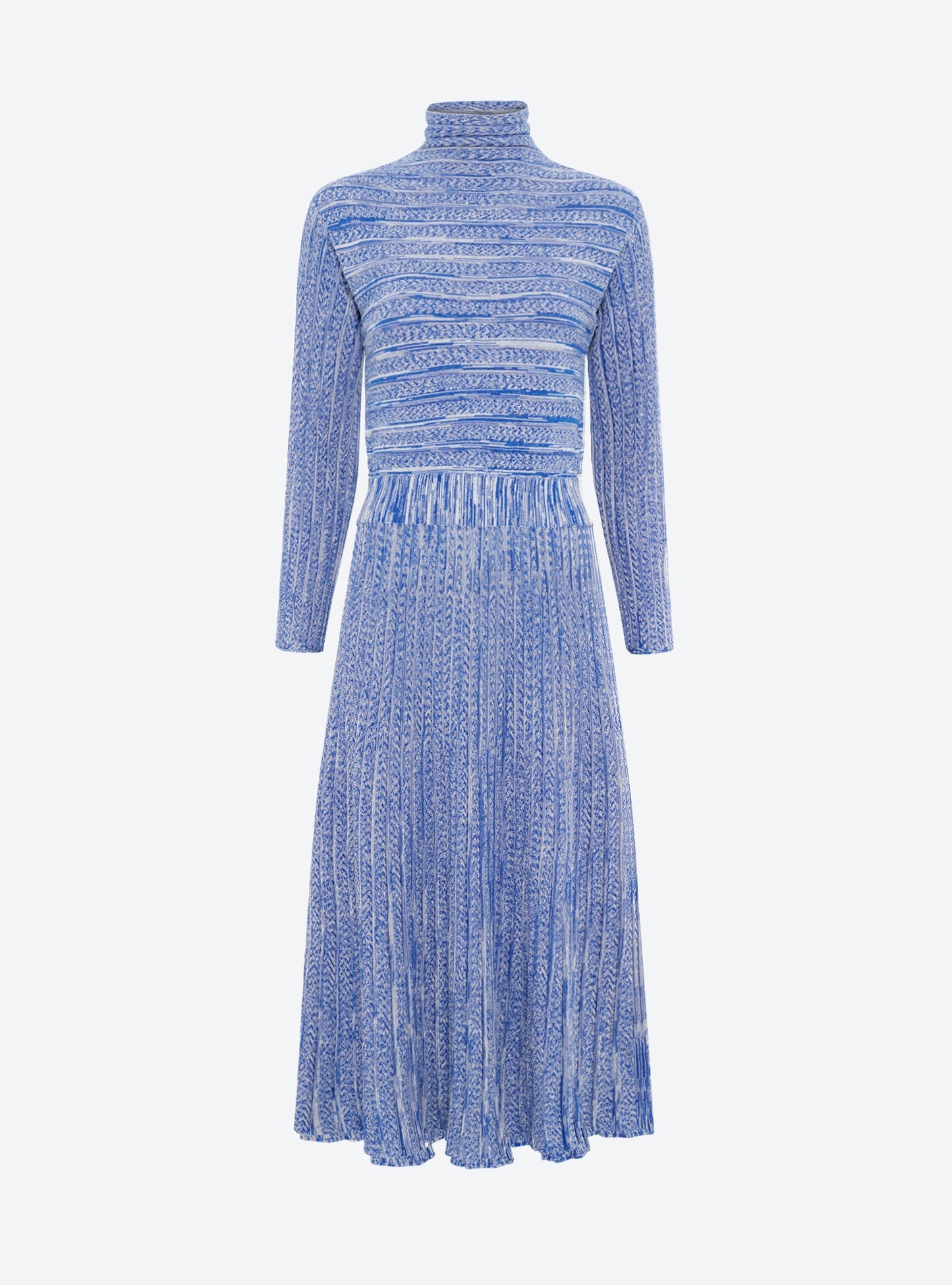 robe longue maille plissée