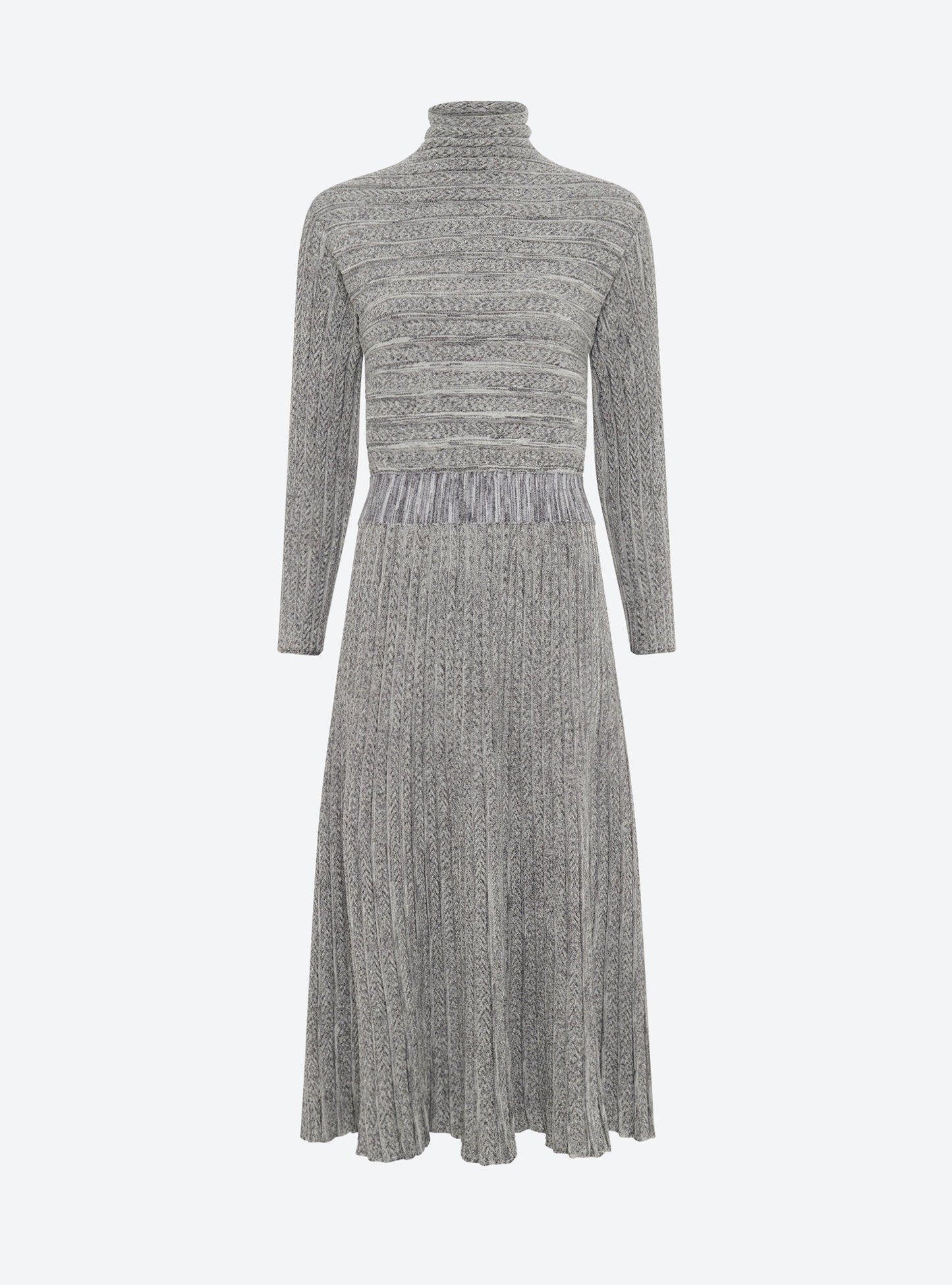 robe longue maille plissée