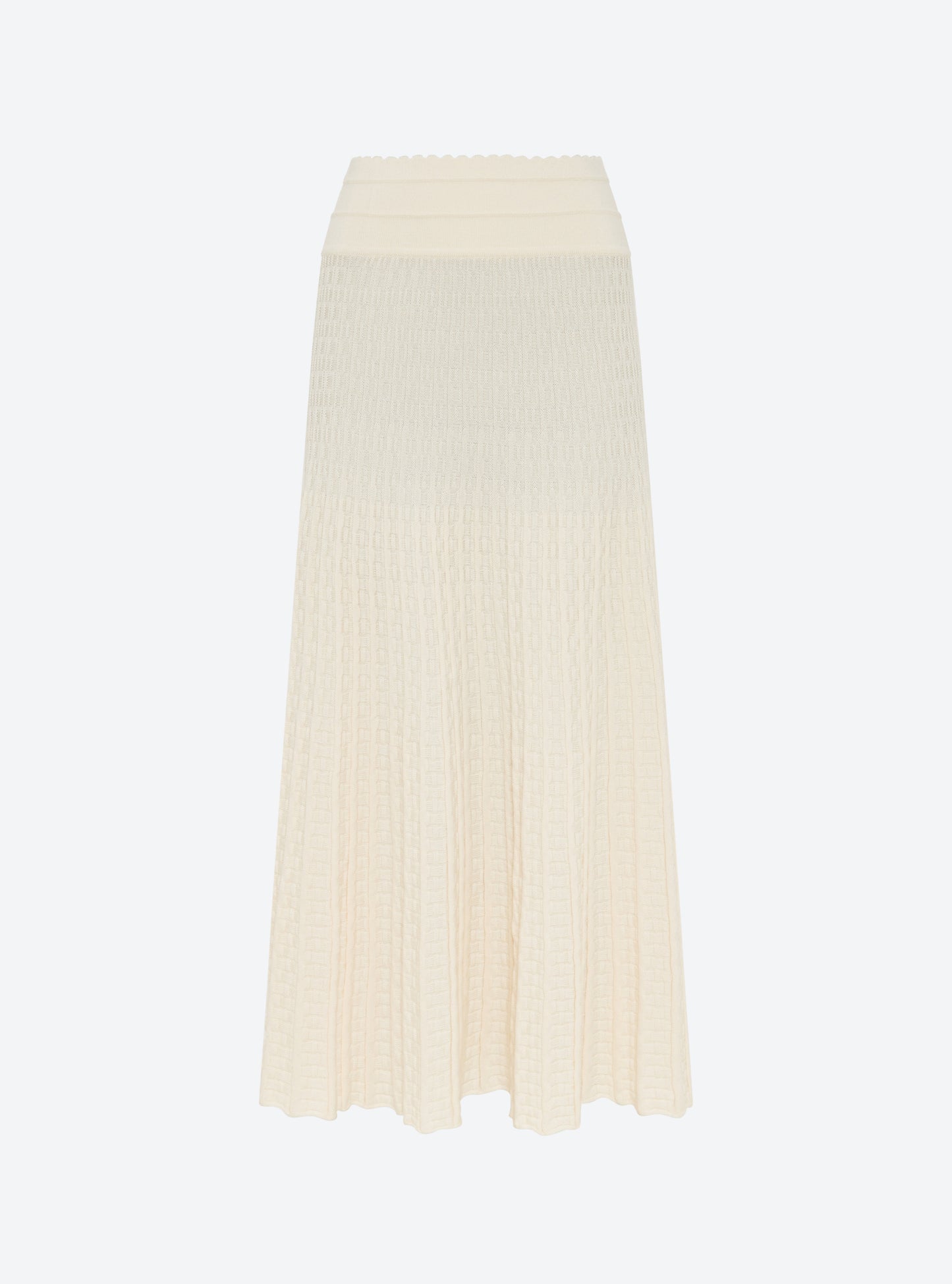 jupe longue maille cannage