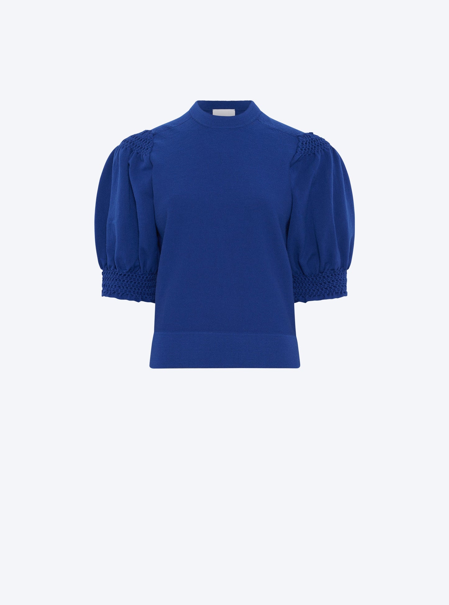 top à détails en maille smockée