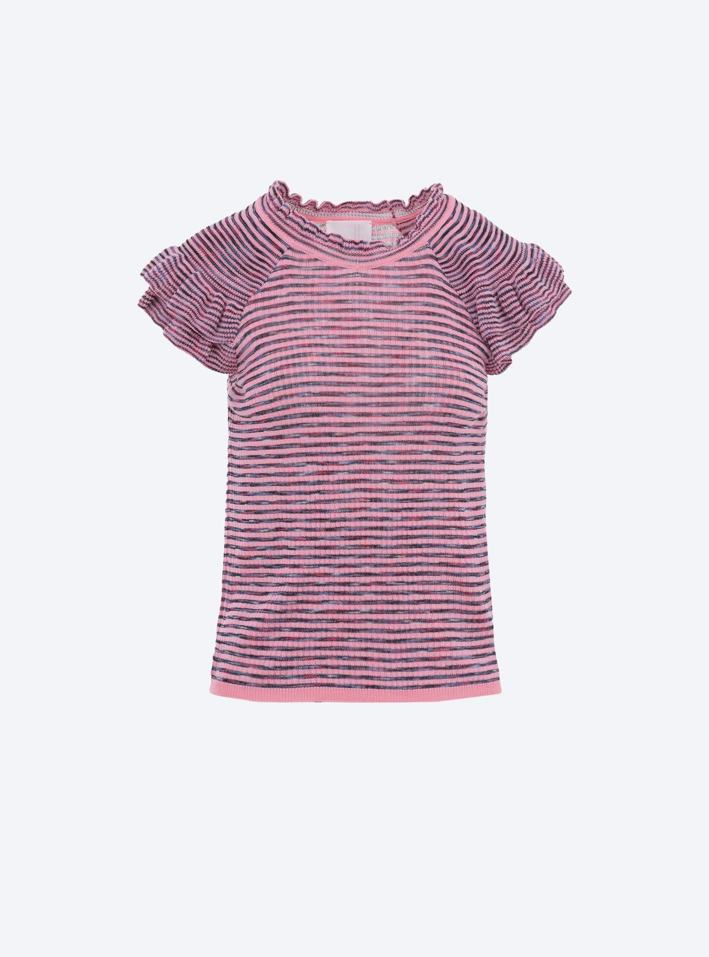 top en maille papier marbré