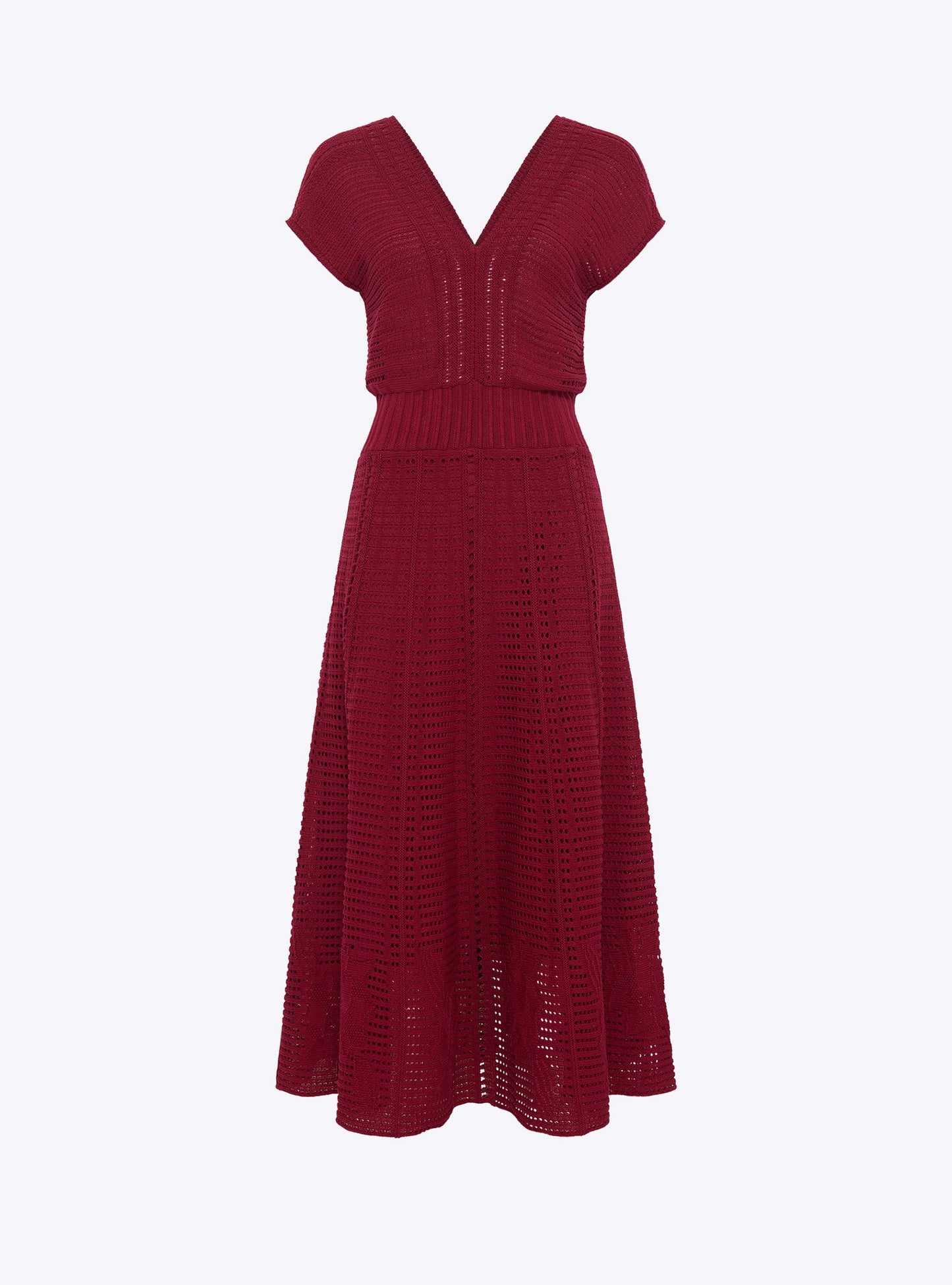robe en maille cannage ajourée