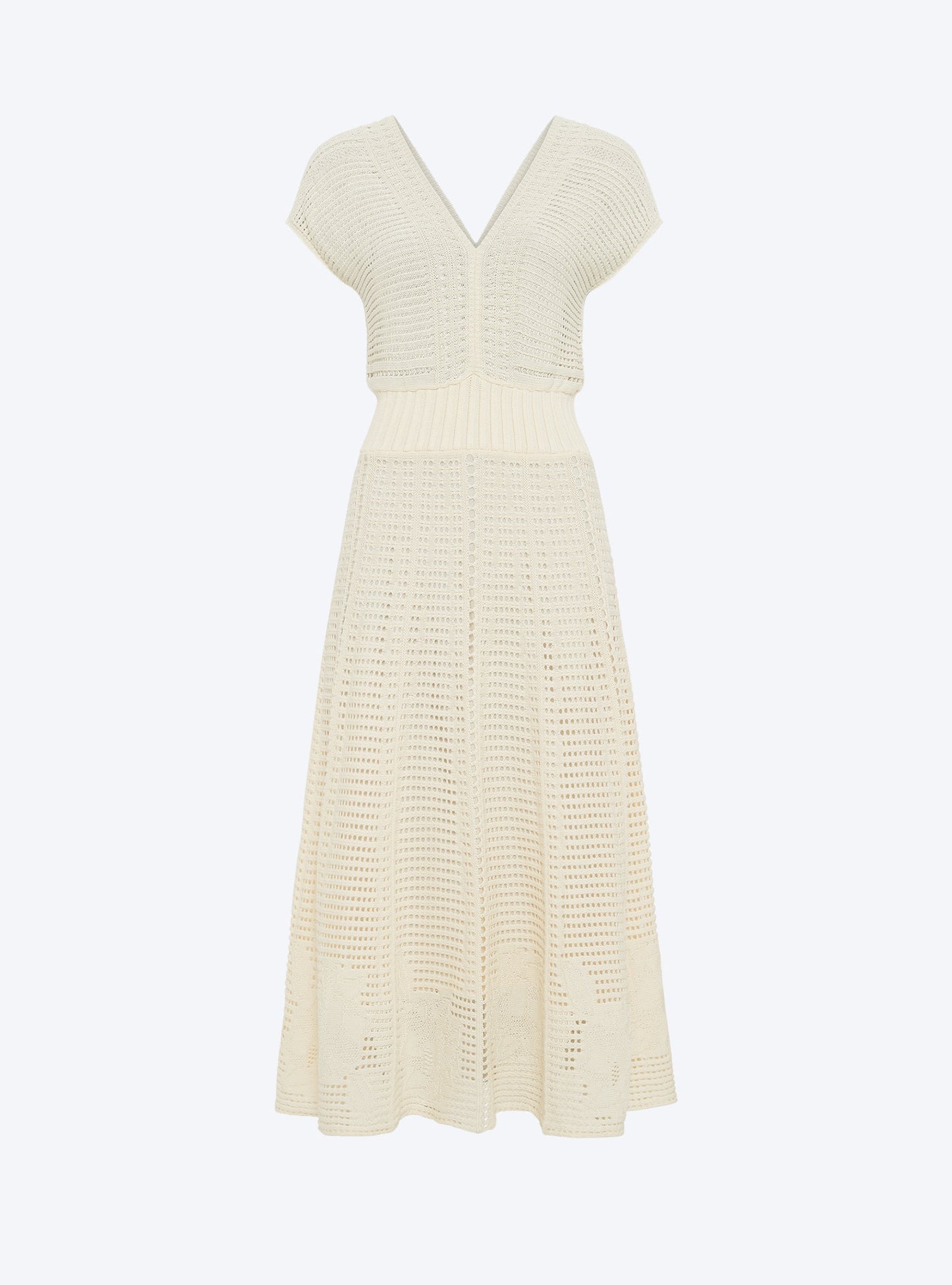 robe en maille cannage ajourée
