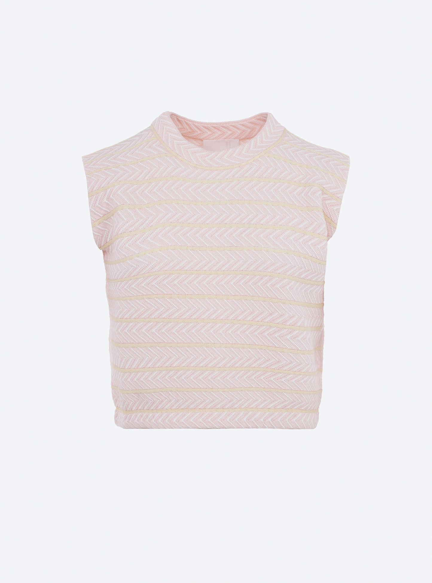 top en maille panier tressé