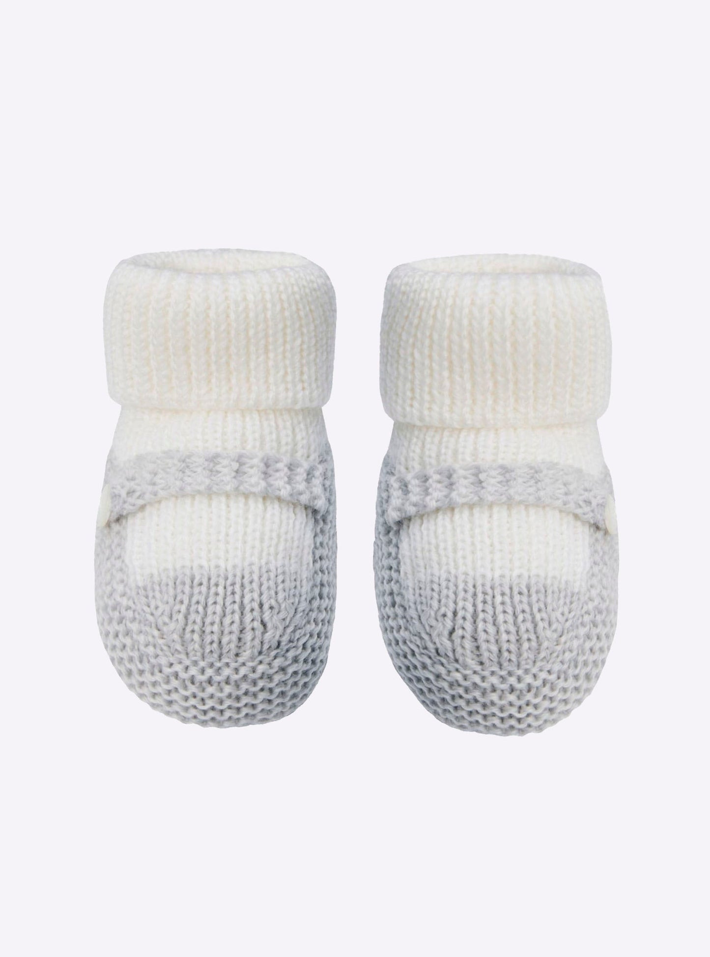 chaussons bébé à bride bicolores