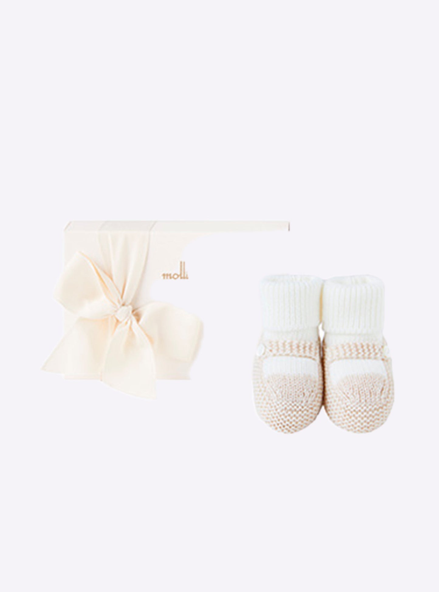 chaussons bébé à bride bicolores