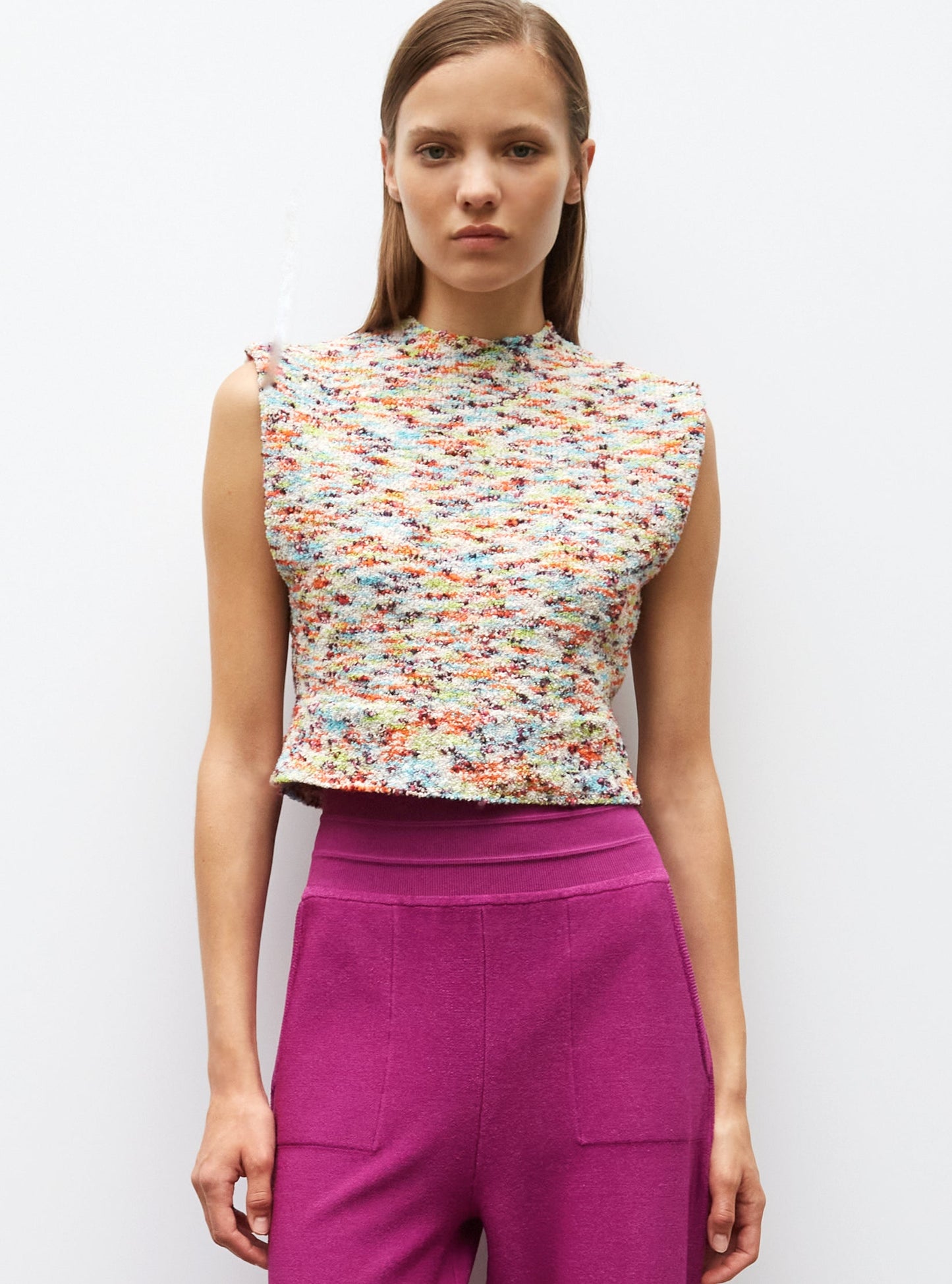 top en maille terrazzo