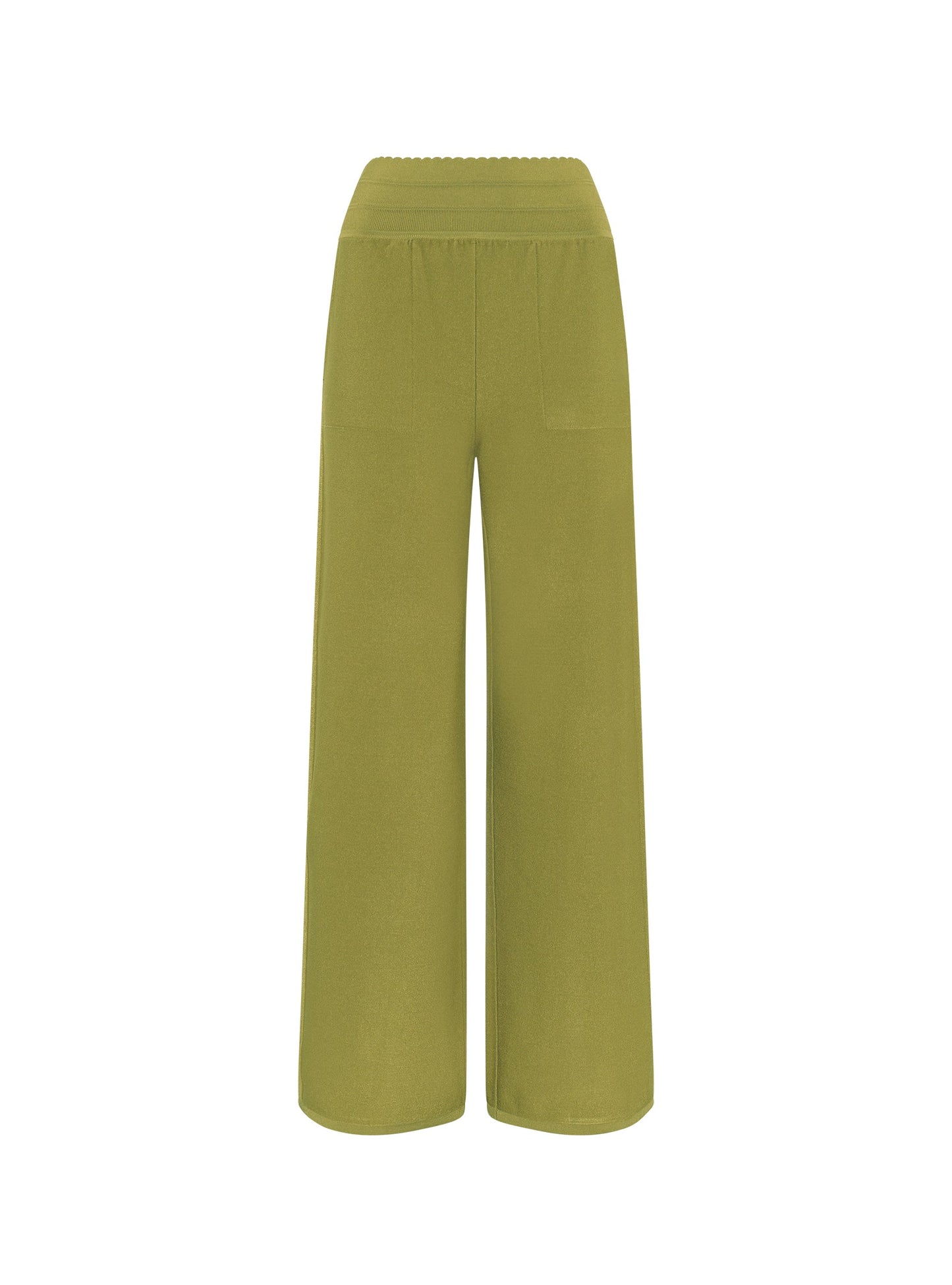 pantalon taille haute maille jersey