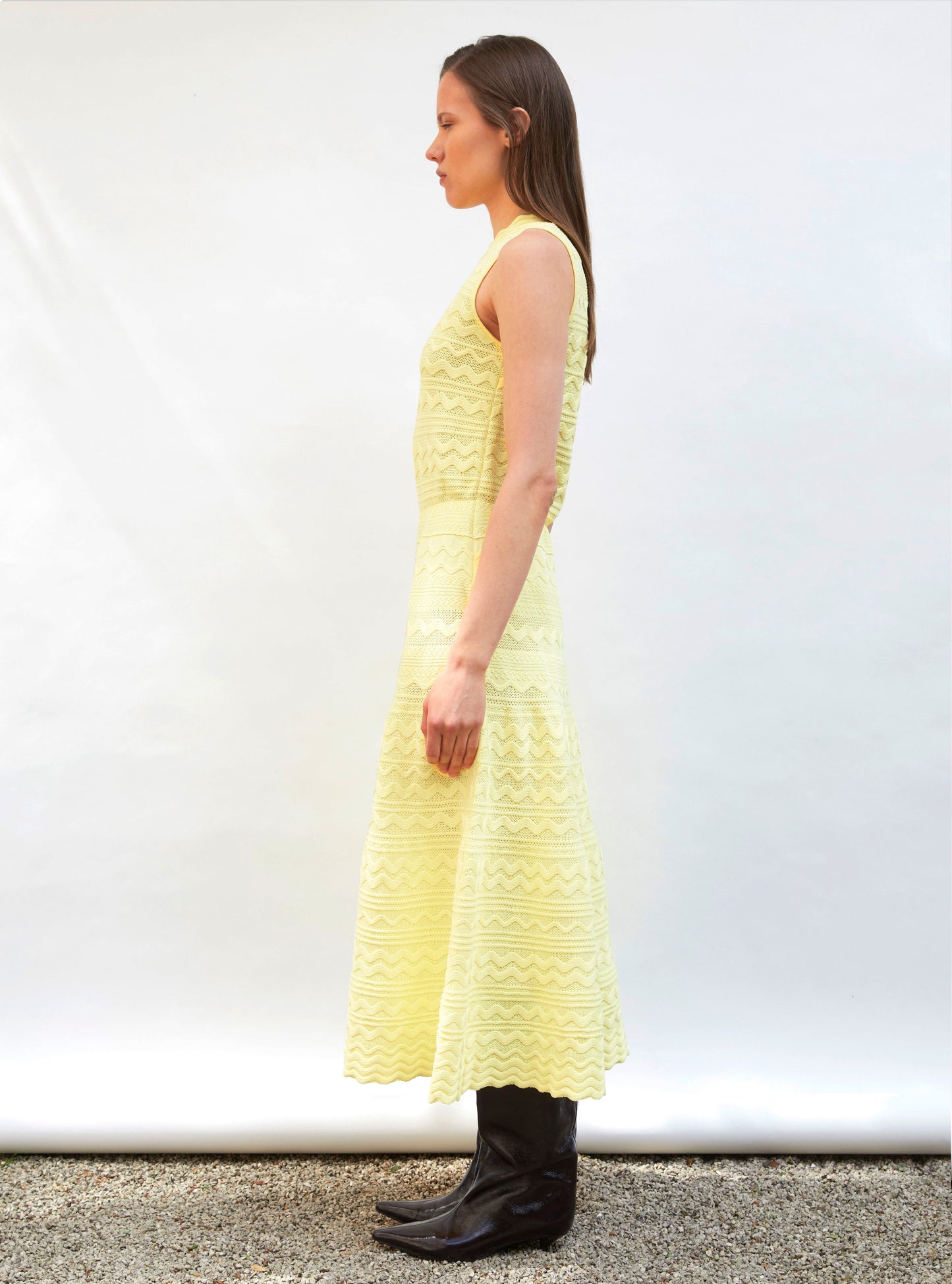 robe longue maille croquet