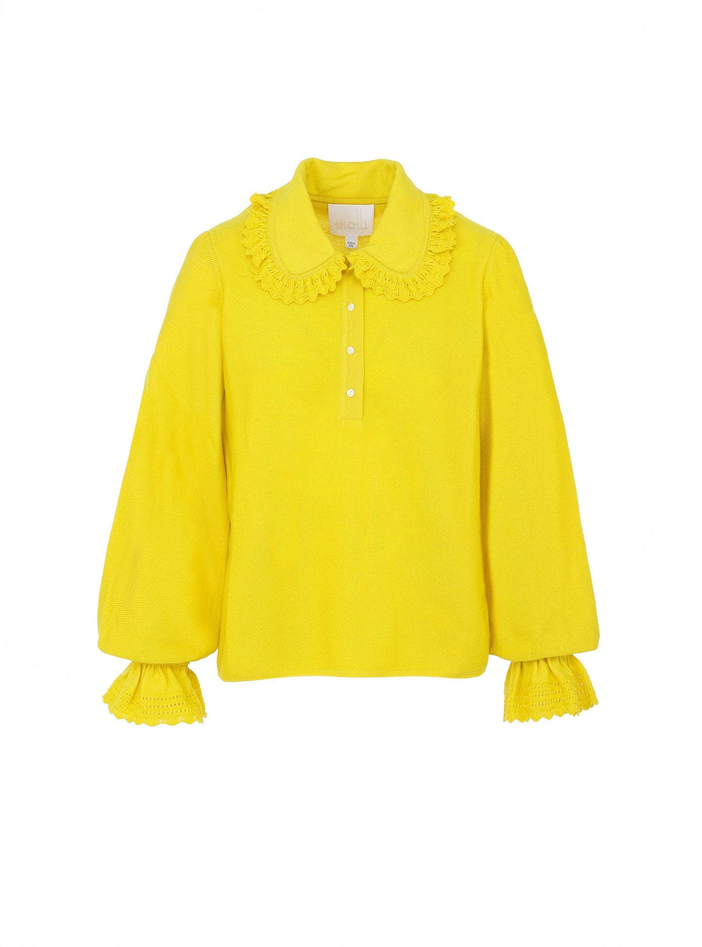 blouse en maille col dentelle