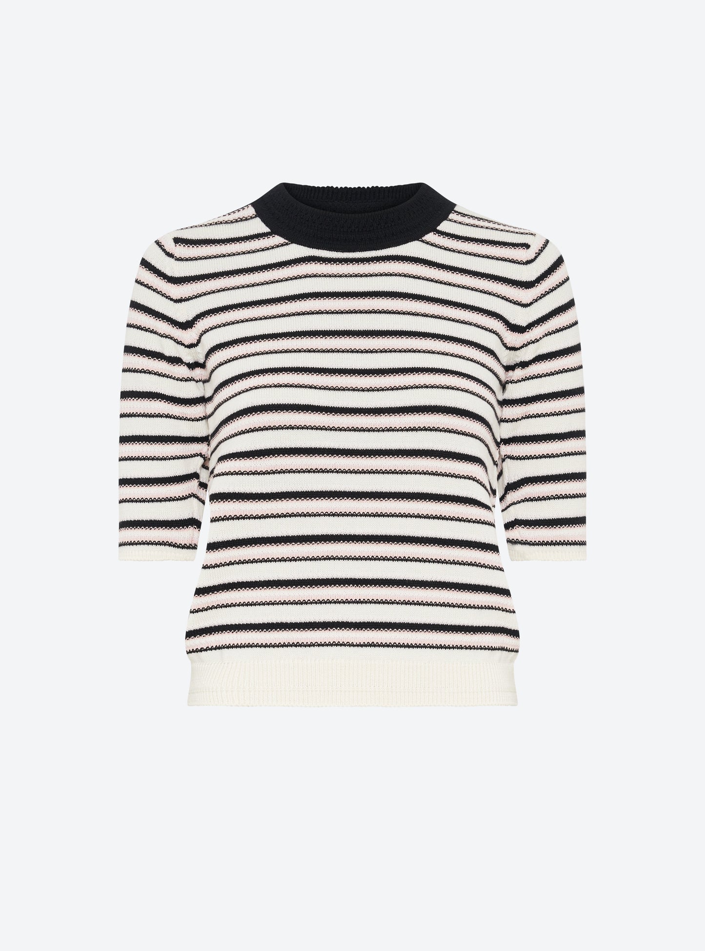 top fin maille rayée colorée