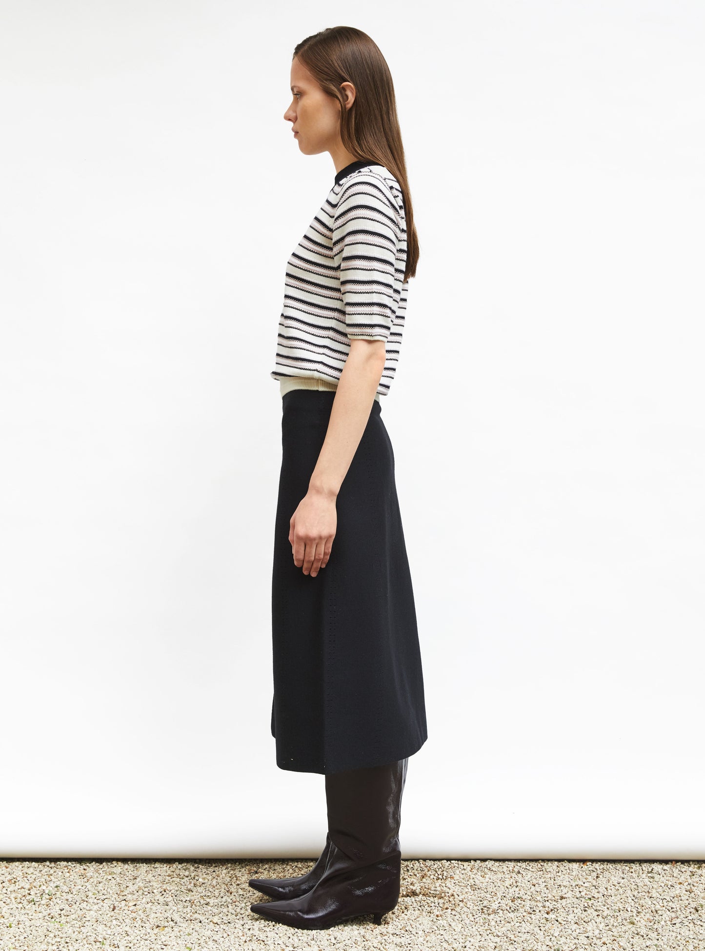 top fin maille rayée colorée