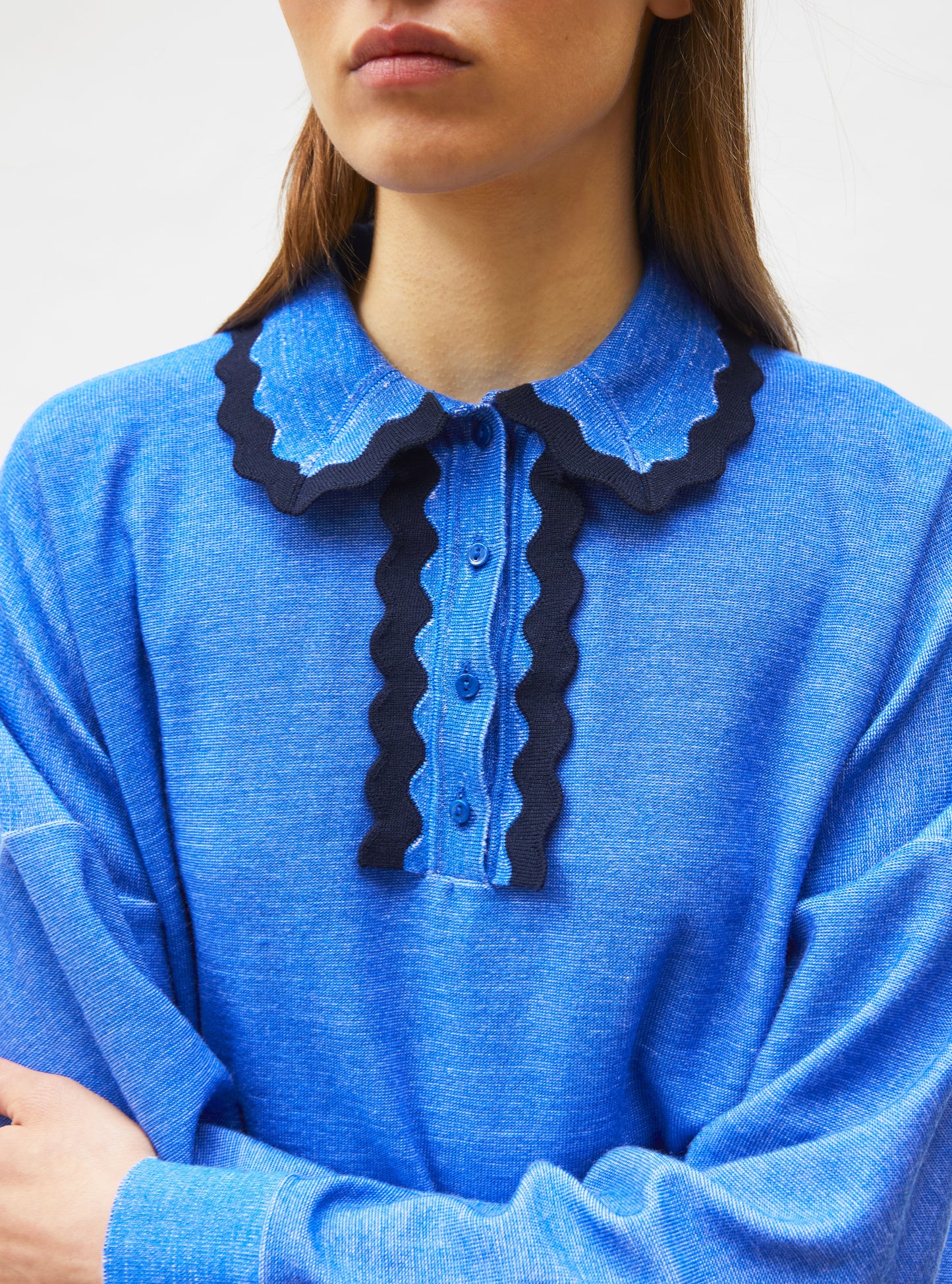 chemise maille col croquet