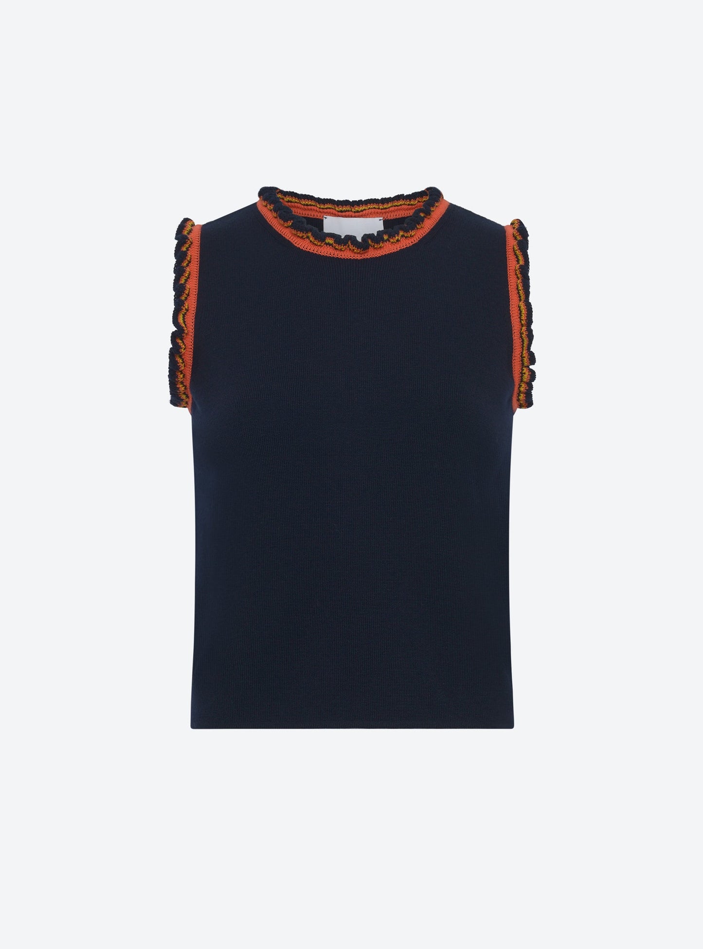 top maille à mini volants
