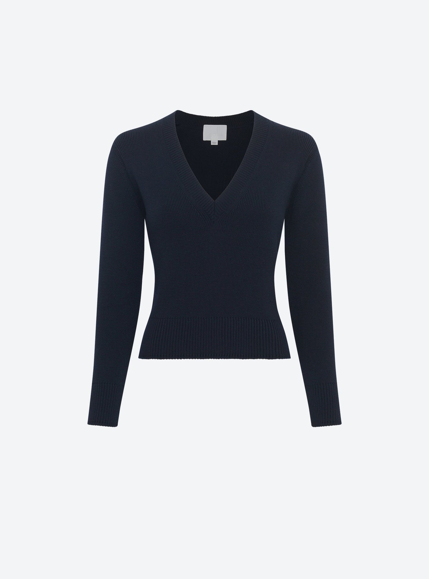 pull col v maille pleine
