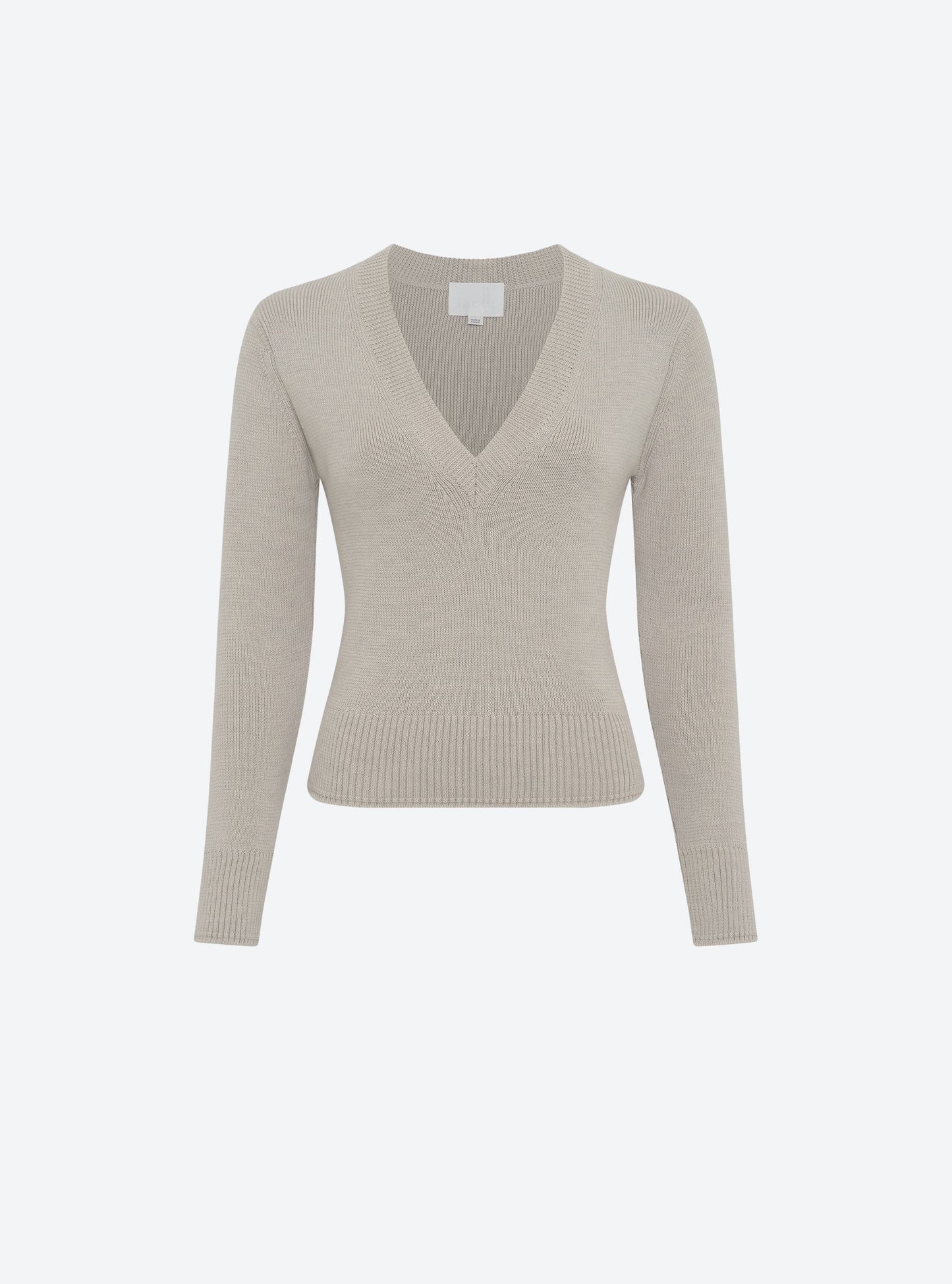 pull col v maille pleine